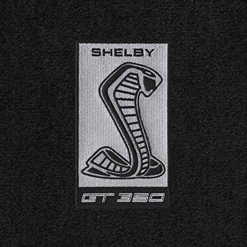 Premium Custom-Fit Carpeted Floor Mats for Shelby Mustang 2015-2023 - Black LogoMat Trunk Liners with Luxury Carpet Protection (No Factory Subwoofer) | Perfect for Daily Driving, Road Trips & Car Shows