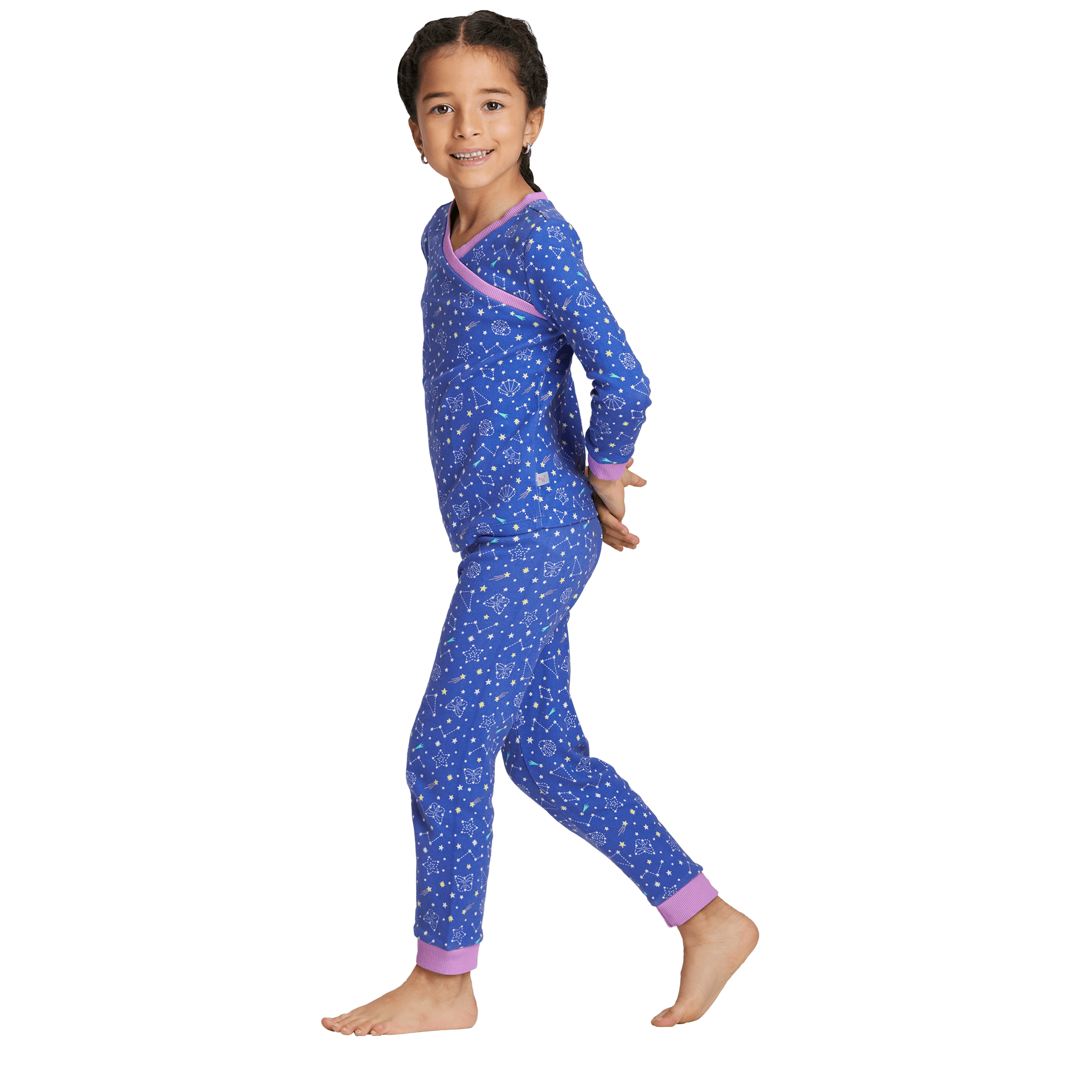 Starry Sky Pajamas for Girls - Soft & Comfortable Kids Sleepwear with Galaxy Print - Perfect for Bedtime, Sleepovers & Cozy Nights at Home