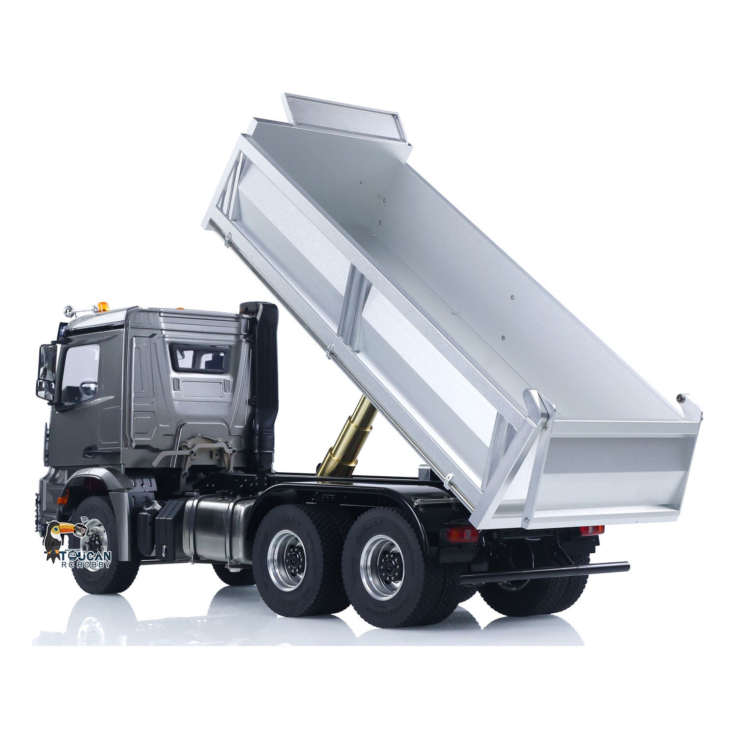 1/14 Scale Metal Chassis RC Hydraulic Dumper Truck - 2-Speed Remote Control Tipper Car with 3 Axles (No Lock Differential) | Fast Free Shipping | Radio Controlled Construction Vehicle for Kids & Adults | Perfect for Construction Site Play & Hobby Racing