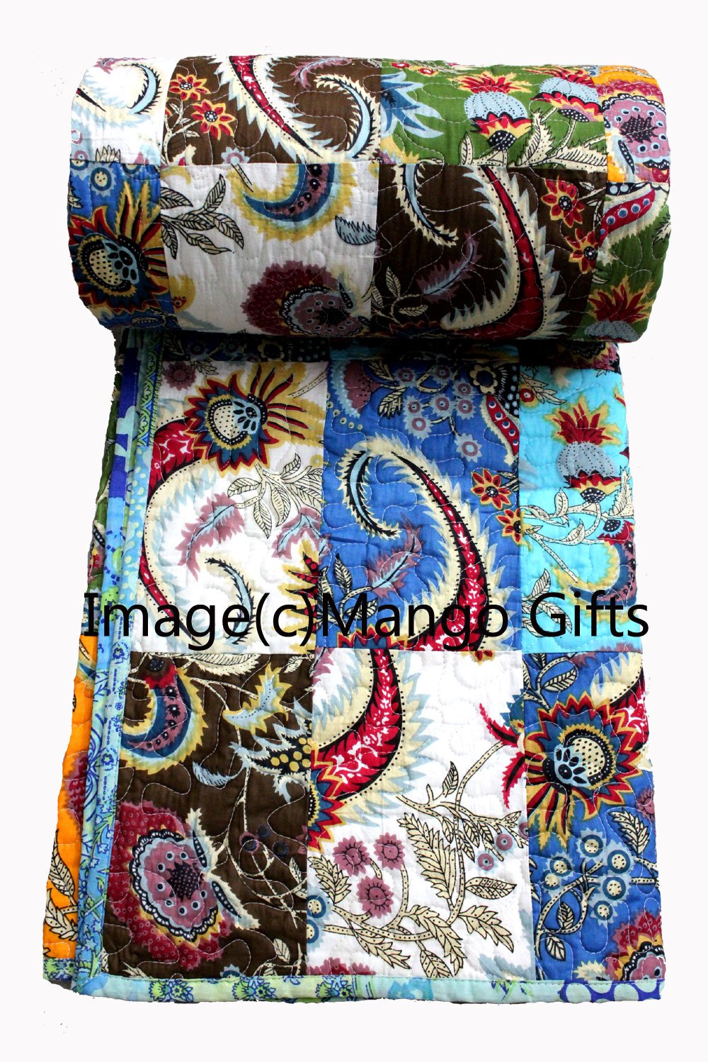 Indigo Quilted Bedspread - Twin Size 60