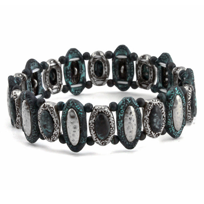 Stylish Mix Metal Oval Bracelet for Women - Trendy Fashion Jewelry Gift for Everyday Wear & Special Occasions