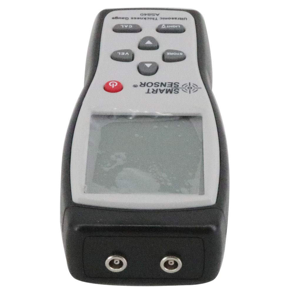 AS840 Digital Ultrasonic Thickness Gauge Tester Meter 1.2-225mm (0.05-8.86in) with 1000-9999m/s Velocity - Precision Metal, Plastic, Glass Thickness Measurement for Industrial, Marine, and Automotive Inspection