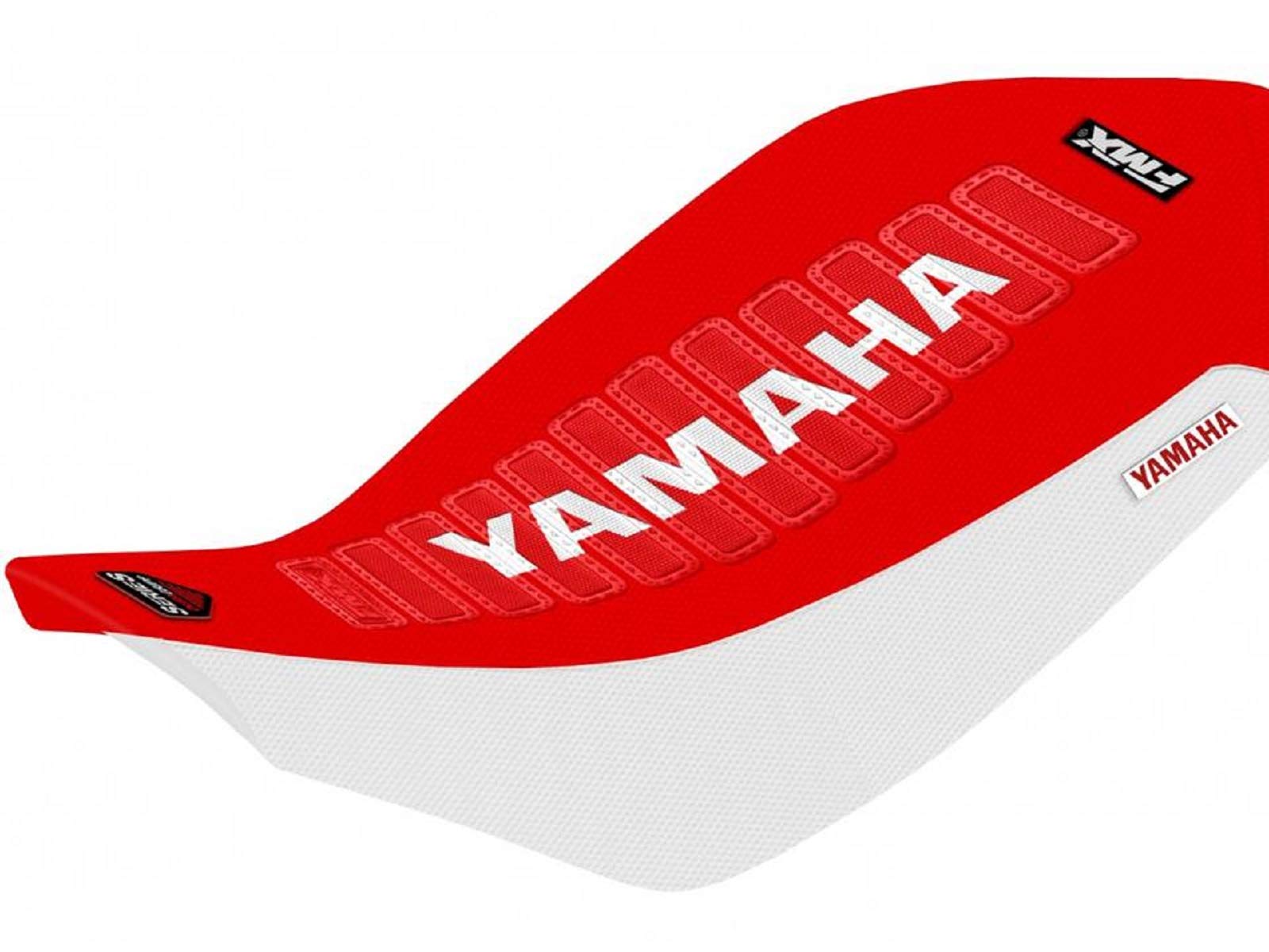 Premium Raptor 700 FMX High-Frequency Seat Cover - Red & White | Durable ATV Upholstery for Off-Road Adventures & Trail Riding