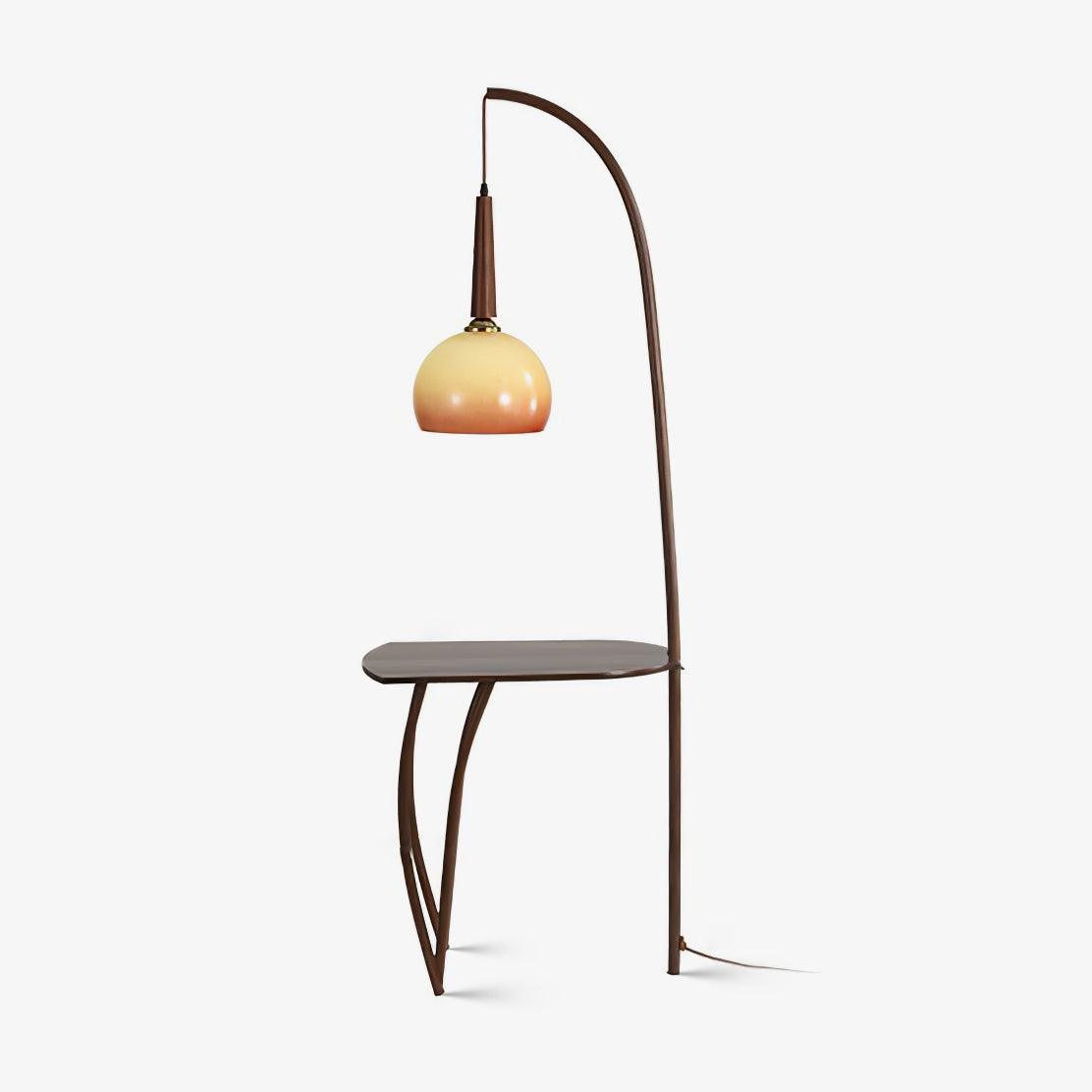 Modern Cantilever Wood Accent Floor Lamp - Adjustable Reading Light for Living Room, Bedroom & Office - Warm Ambient Lighting for Home Decor