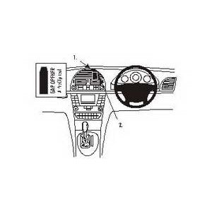 ClicOn No Holes Center Dashboard Mount for Mercedes Benz E Class (2002-2008) - Perfect for GPS, Phone & Dash Cam Installation