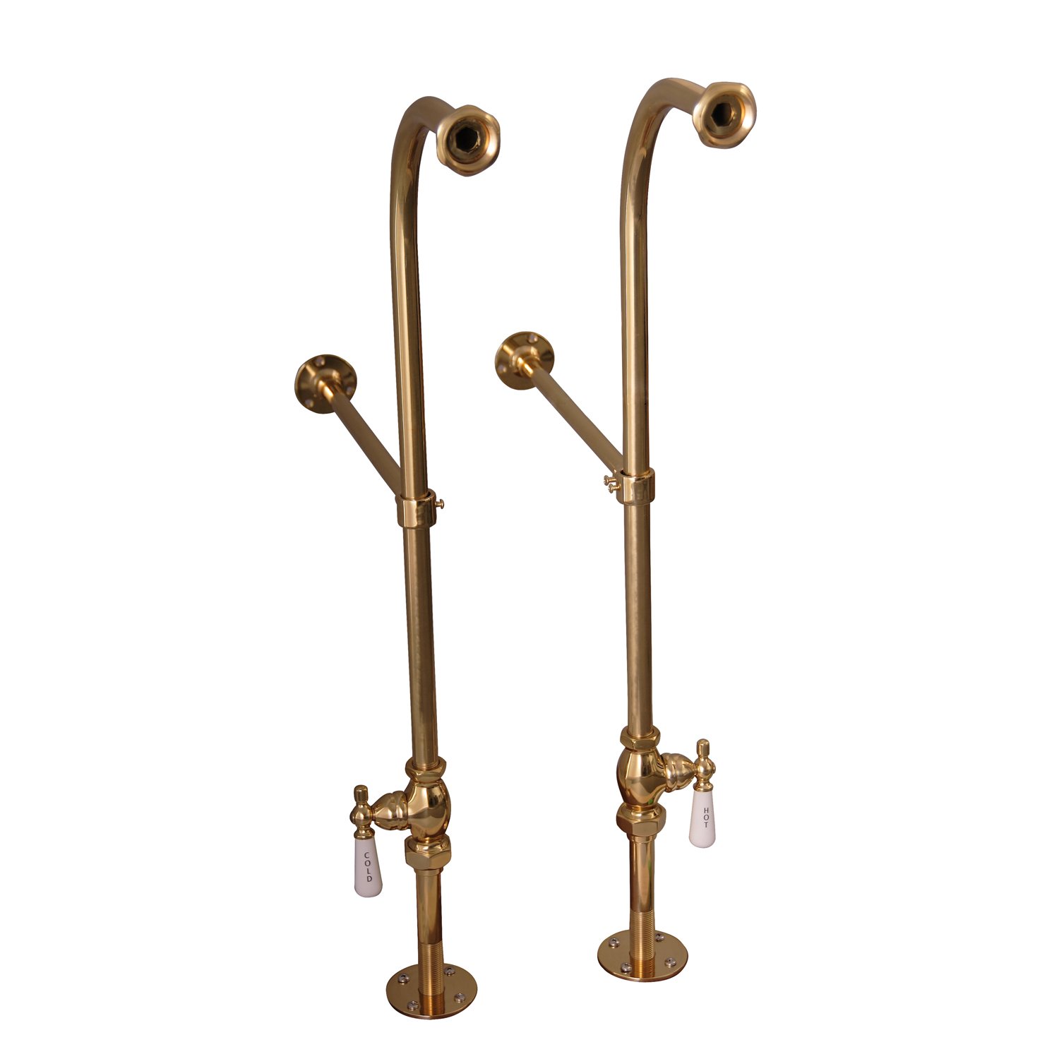 Cahaba Classics CCLFSSL03PB Freestanding Bathroom Supplies in Polished Brass - Perfect for Modern Home & Hotel Bathroom Upgrades