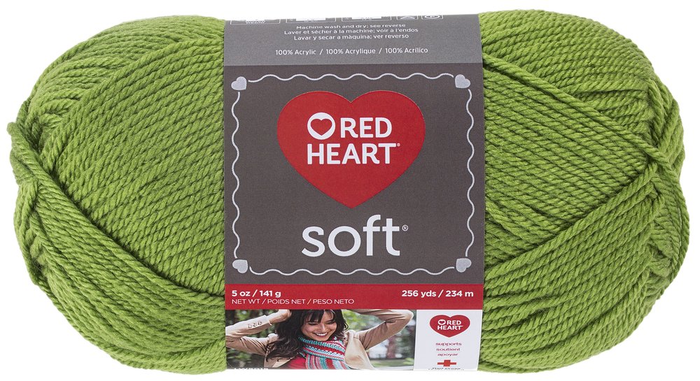RED HEART Soft Yarn - Premium Acrylic Knitting Yarn in Guacamole Color | Perfect for Crochet, Knitting, and DIY Craft Projects