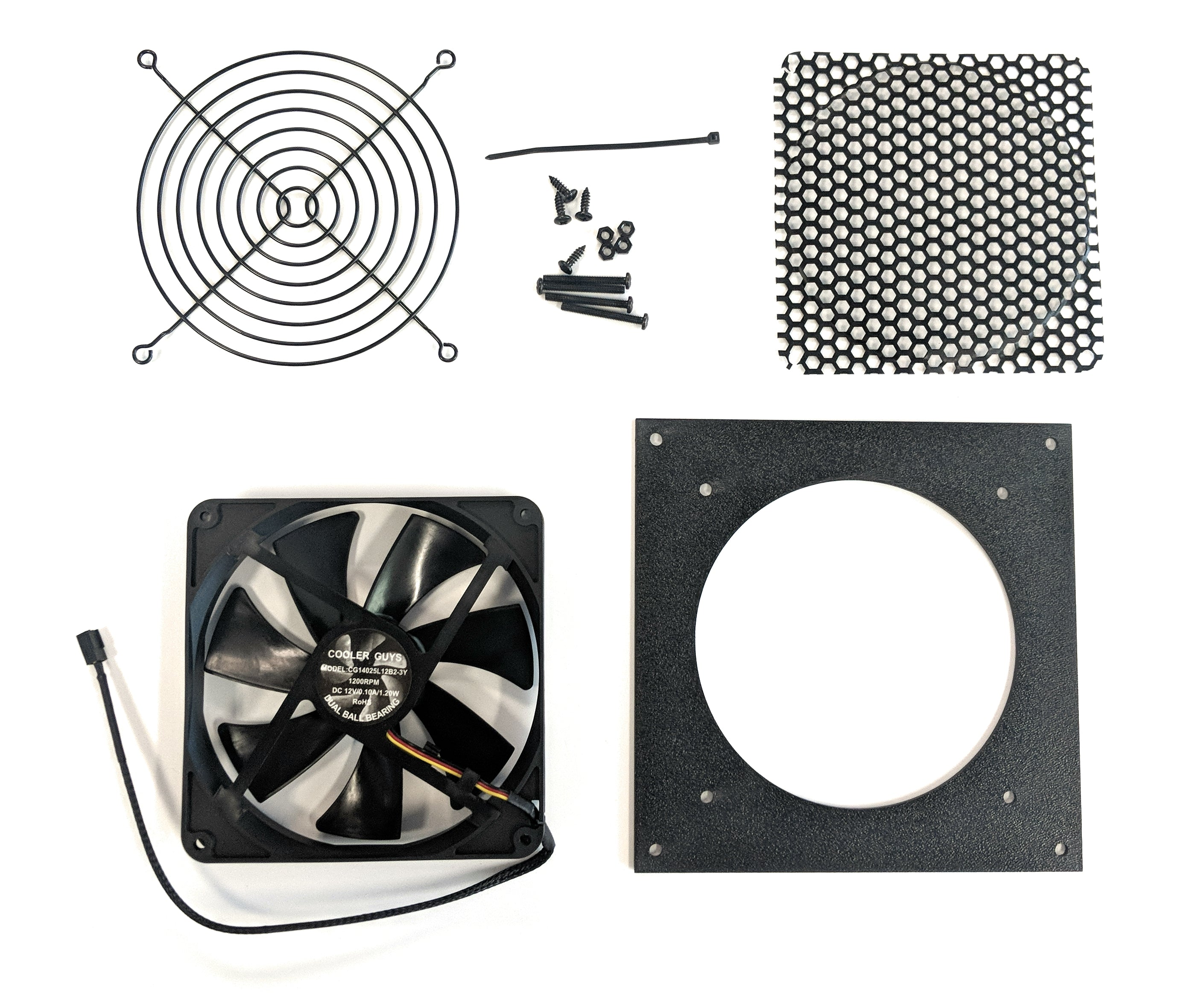 Coolerguys Single 140mm Fan Bracket Kit - Universal PC Case Mounting Bracket for Enhanced Airflow & Cooling - Perfect for Gaming PCs, Workstations & Home Theater Setups