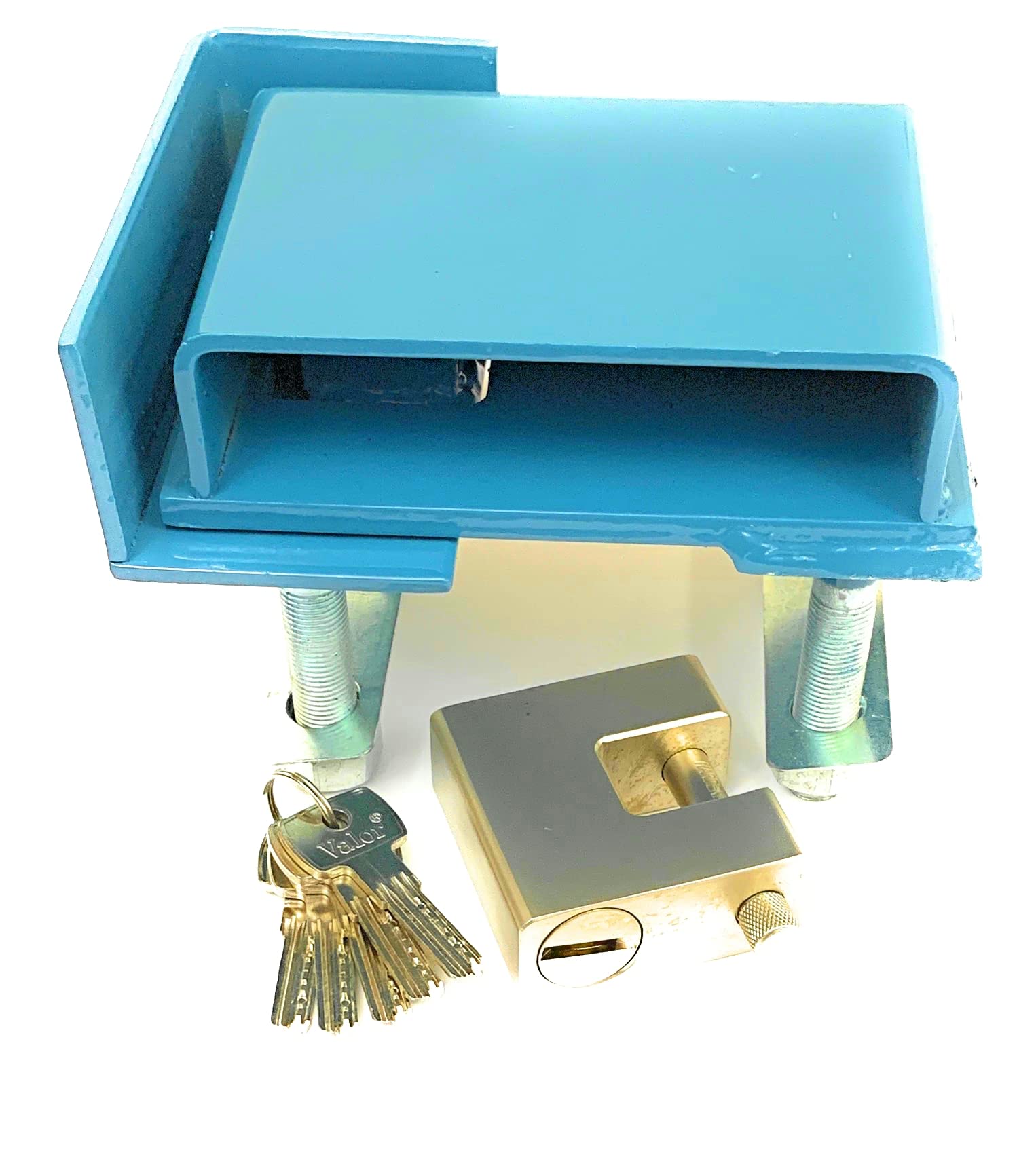 **Heavy Duty Steel Bolt-On Shipping Container Lock Box with Keyed Padlock – Secure Storage for Theft Prevention – Durable & Weatherproof – Ideal for Construction Sites, Warehouses & Cargo Protection**