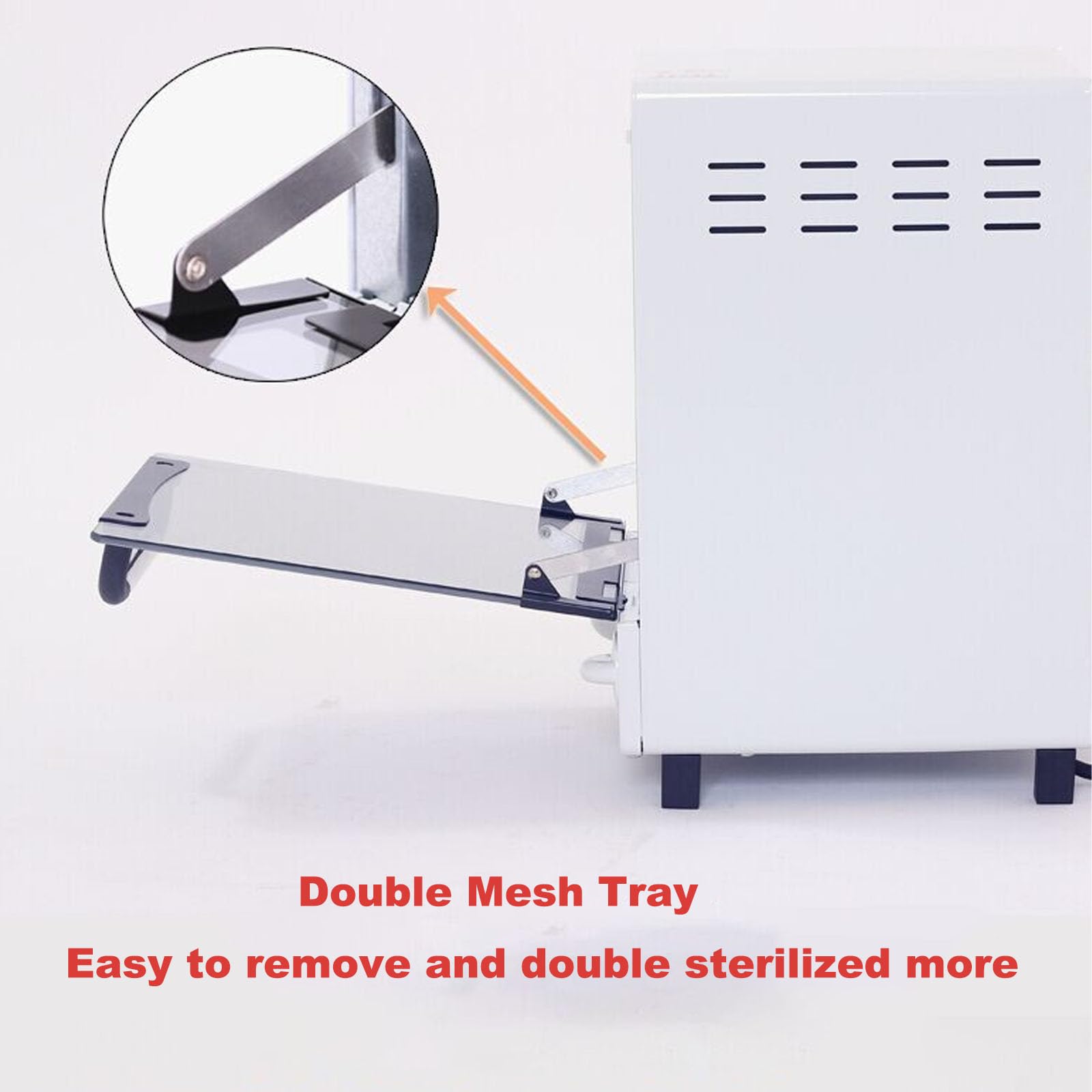 12L Large Capacity UV Nail Tool Sterilizer - 110V 1000W Dry Heat Sanitizer with 2 Stainless Steel Trays - Professional Salon Equipment for Nail & Hair Tools Disinfection - Perfect for Nail Salons, Beauty Spas & Home Use