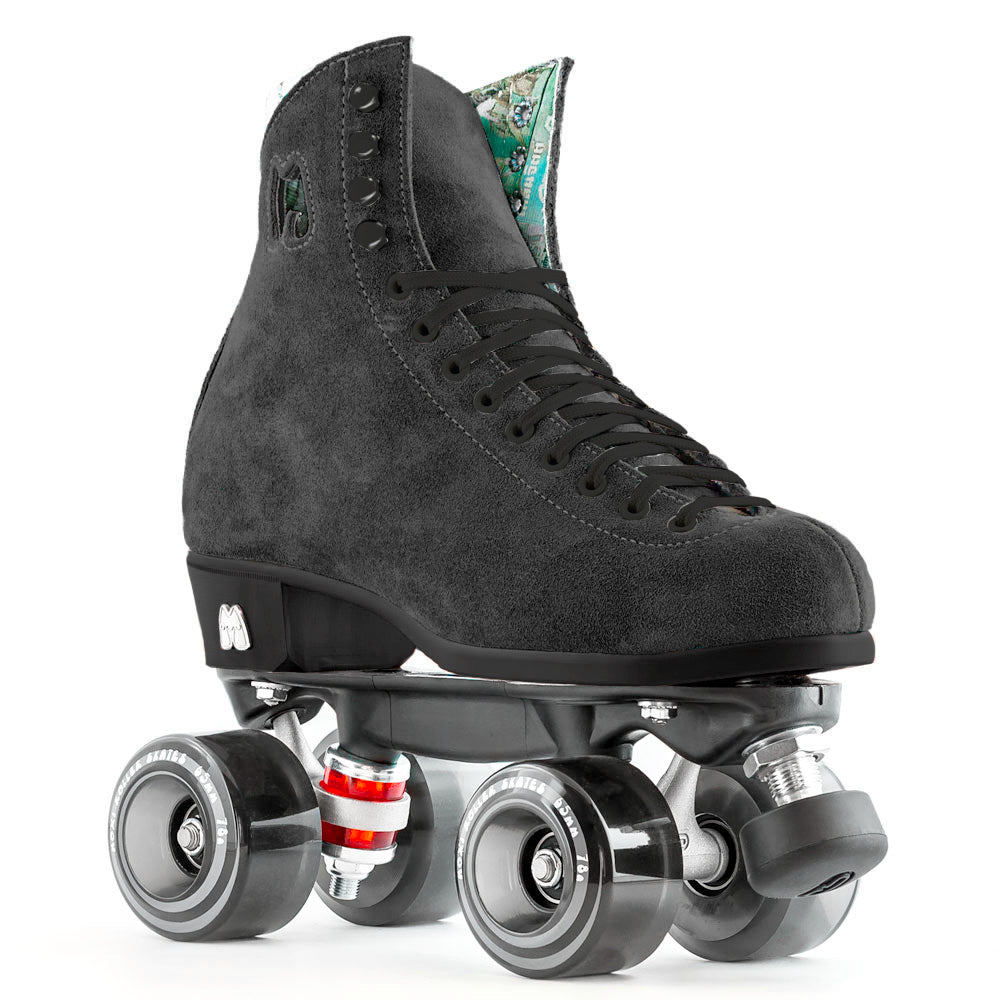 Moxi Lolly Roller Skates - Black Outdoor & Indoor Quad Skates for Women & Girls - Perfect for Park, Rink, Street Skating and Roller Derby