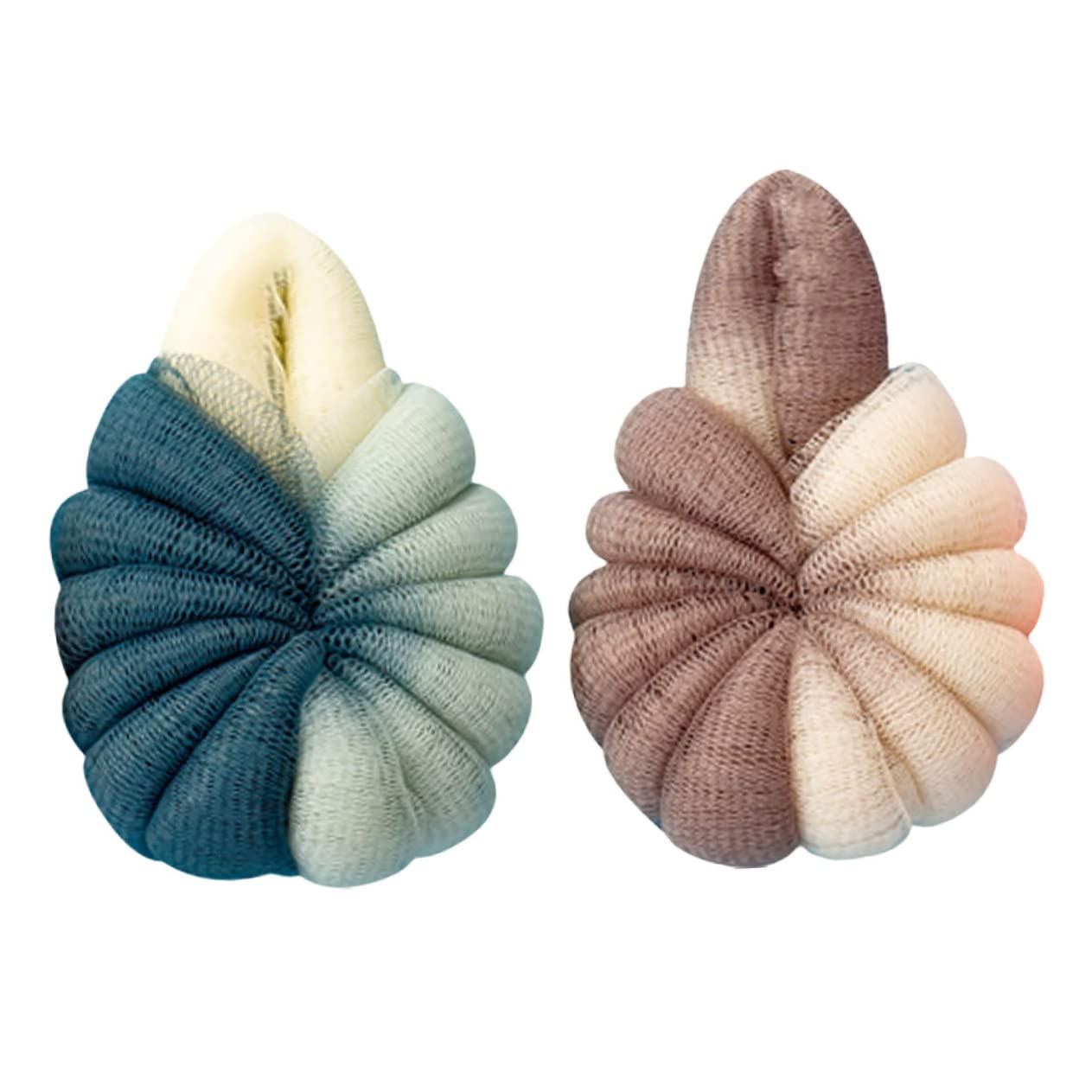 Minkissy 2-Pack Bath Sponges for Kids - Soft Mesh Loofah Scrubber, Exfoliating Body Wash Sponge, Dead Skin Cell Remover - Perfect for Shower, Bath Time & Gentle Skin Care (Pink Flower Design)