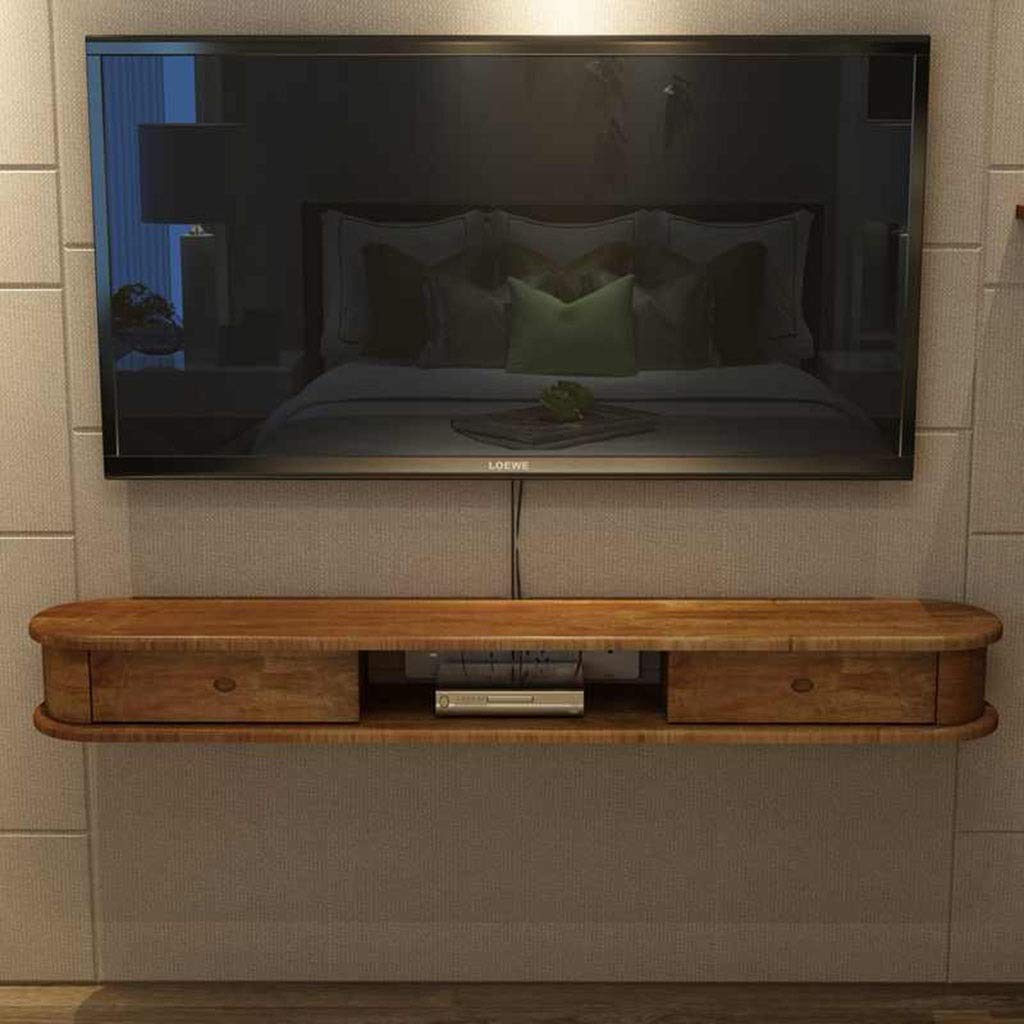 Floating Shelf Wall Mount - Modern TV Stand & Media Storage for Living Room, Entertainment Center, Video Game Consoles - Perfect for Home Decor & Space Saving