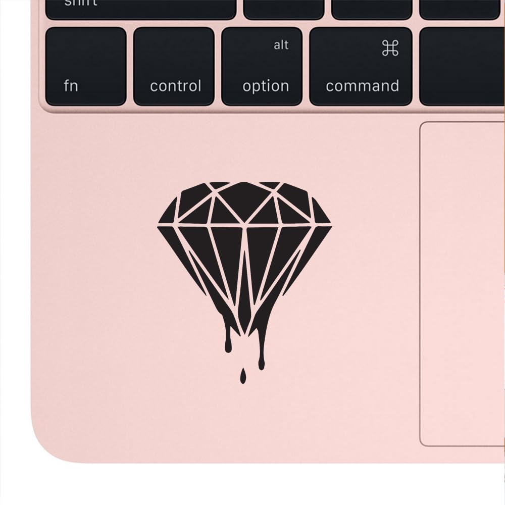 Dripping Diamond Silhouette Vinyl Decals (Black, Set of 2) - Waterproof Stickers for Laptop, Phone, Helmet, Car, Mug & Home Decor | Perfect for DIY Projects, Gifts & Personalizing Accessories