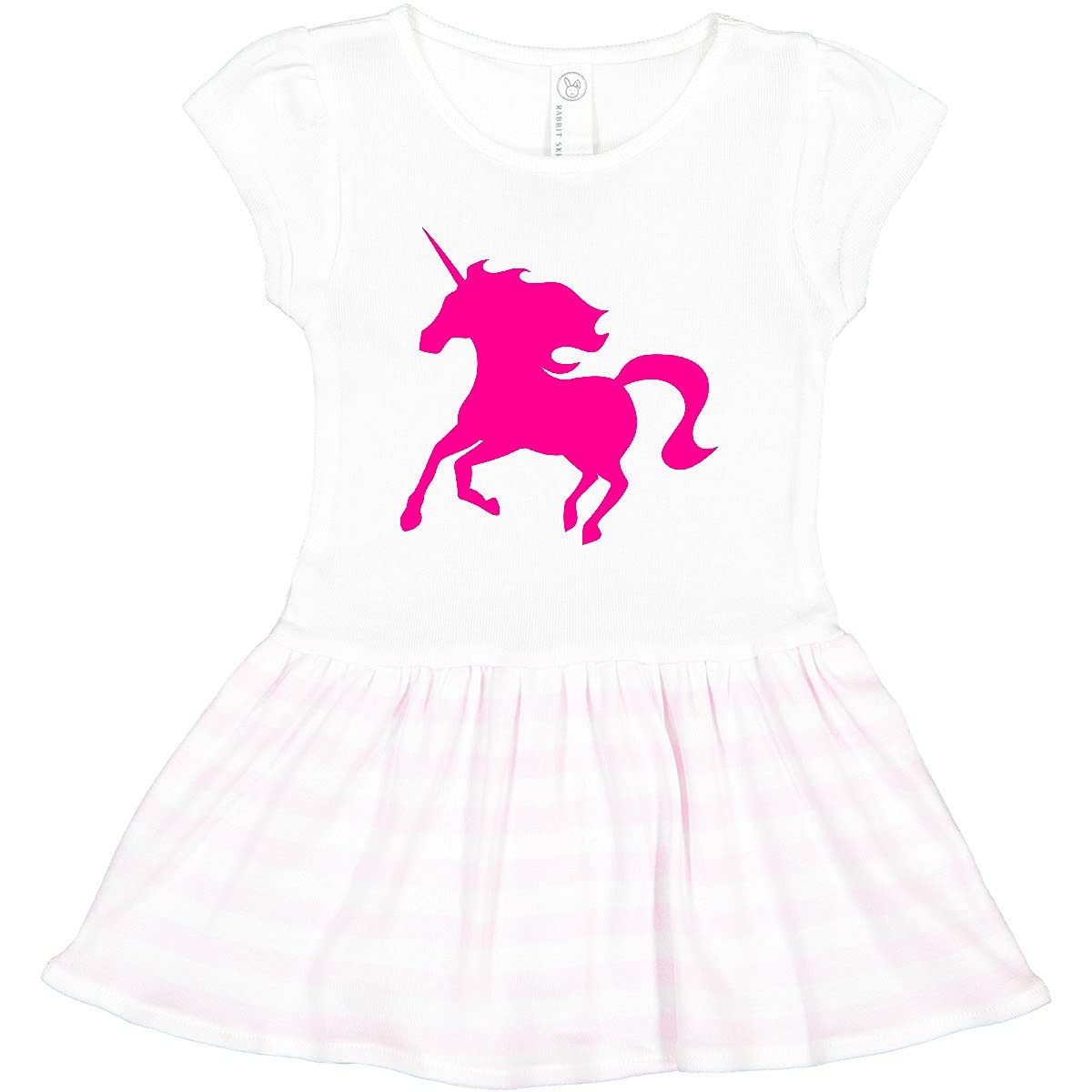 Inktastic Pink Unicorn Toddler Dress - Cute Girls' Outfit for Birthday Party, Photo Shoot & Casual Wear