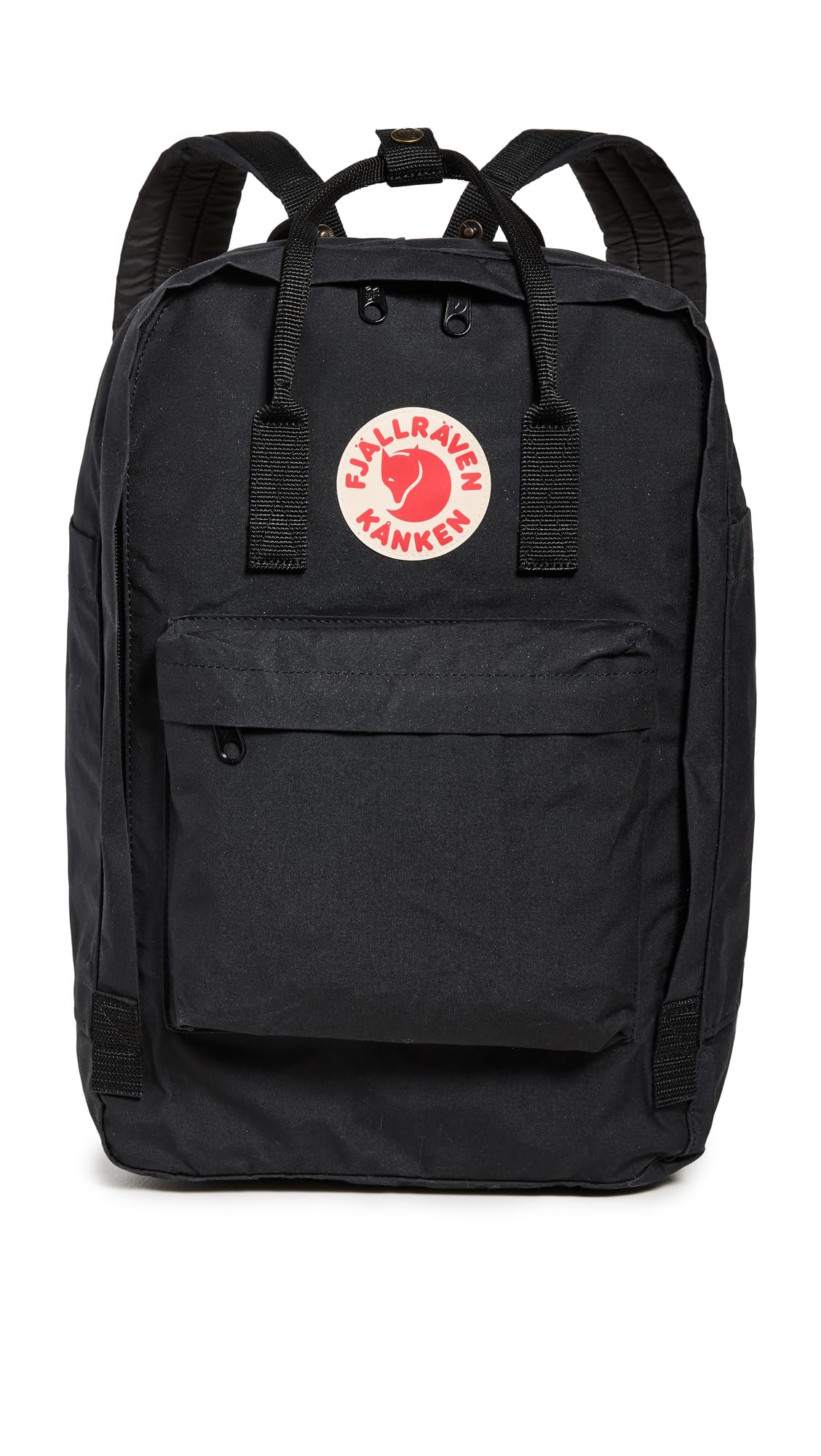 Fjallraven Women's Kanken Laptop Backpack 17 Inch - Lightweight Water-Resistant Daypack for Work, School & Travel - Black One Size Backpack for Women & Girls