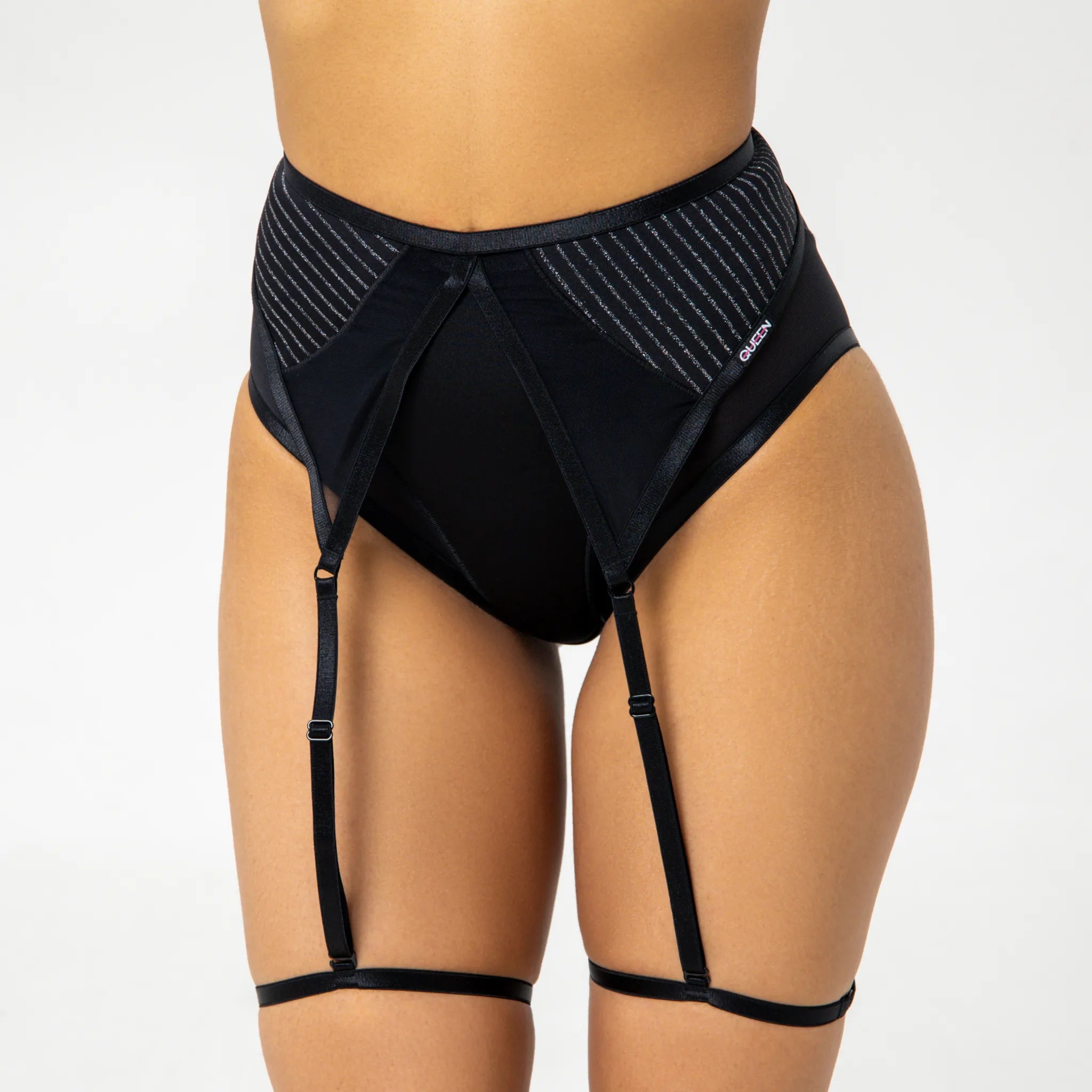 Black Diamond Garter Belt - Sexy Lingerie for Women, Bridal & Boudoir Photography, Special Occasions & Romantic Nights