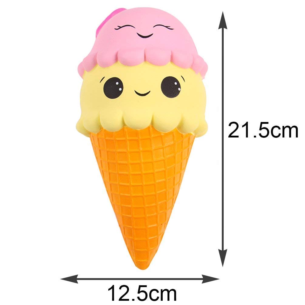 Anboor Jumbo Ice Cream Squishy Toy - Slow Rising, Kawaii, Scented Stress Relief for Kids & Adults