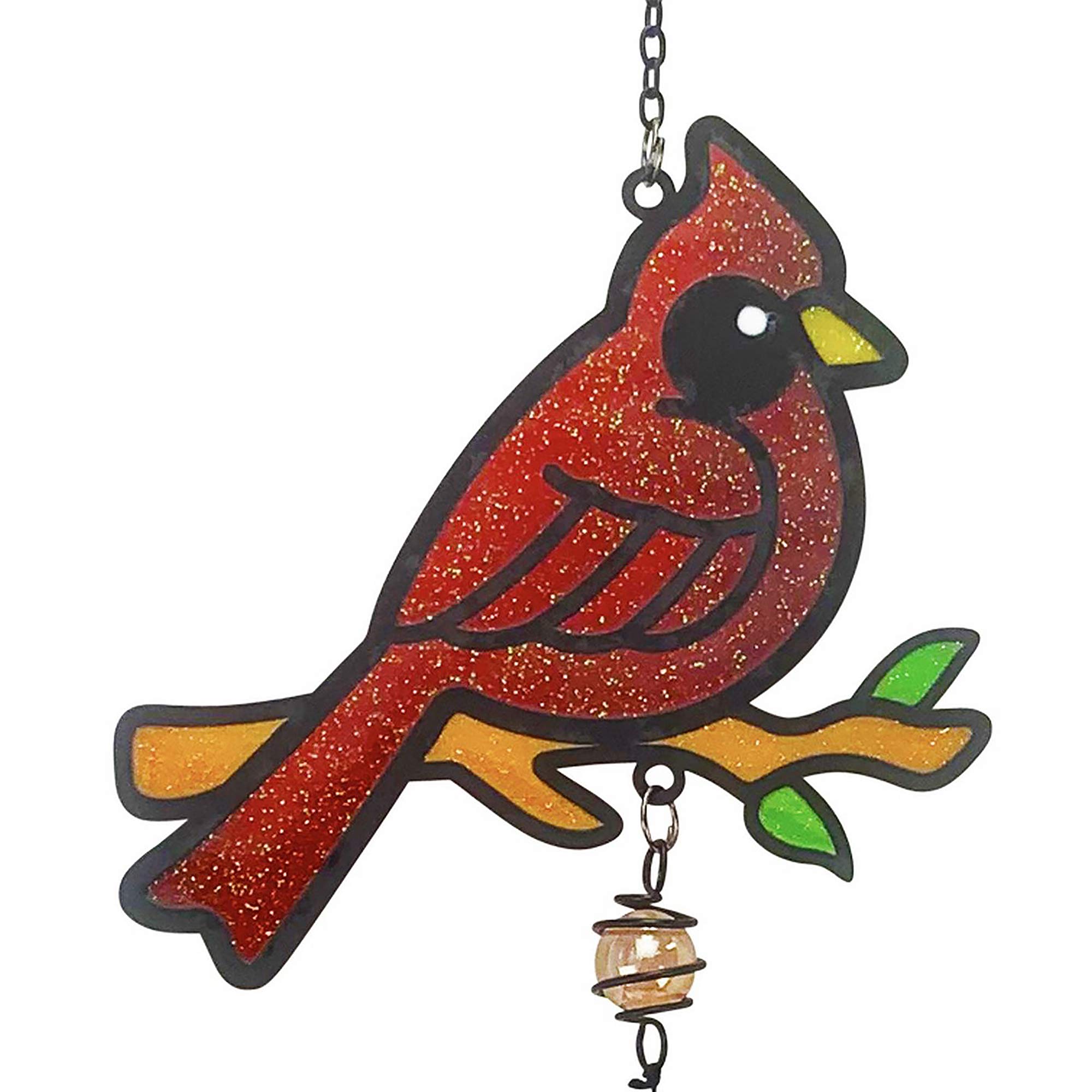 Red Carpet Studios Wind Chime with Cardinal Design - Outdoor Garden Decor for Relaxation & Home Decoration | Perfect for Patio, Porch, and Backyard