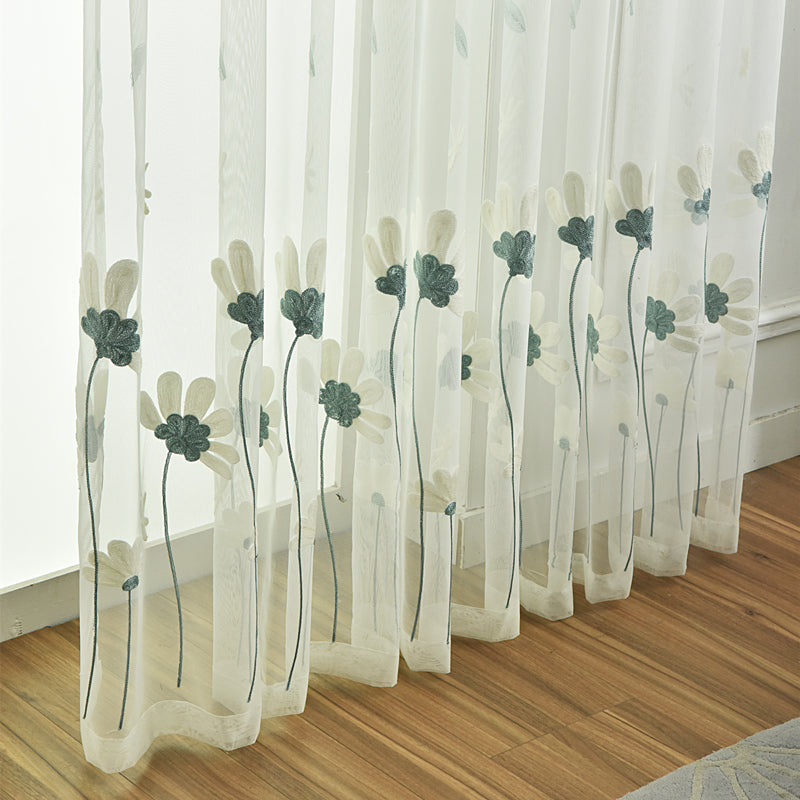 Breathable Alisha Gauze Grommet Sheer Curtains - Custom Window Drapes for Living Room, Bedroom & Nursery - Light Filtering Privacy Curtain Panels