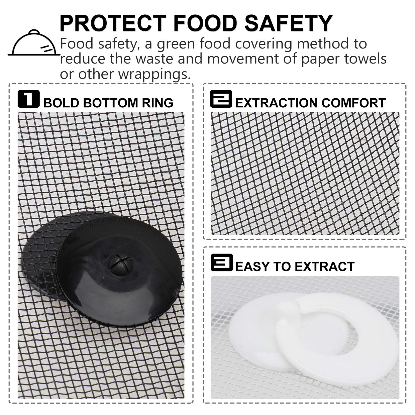 2Pcs Stainless Steel Mesh Food Covers - Durable Bug Proof Umbrella Tent for Outdoor Picnics, BBQs, and Indoor Dining Protection
