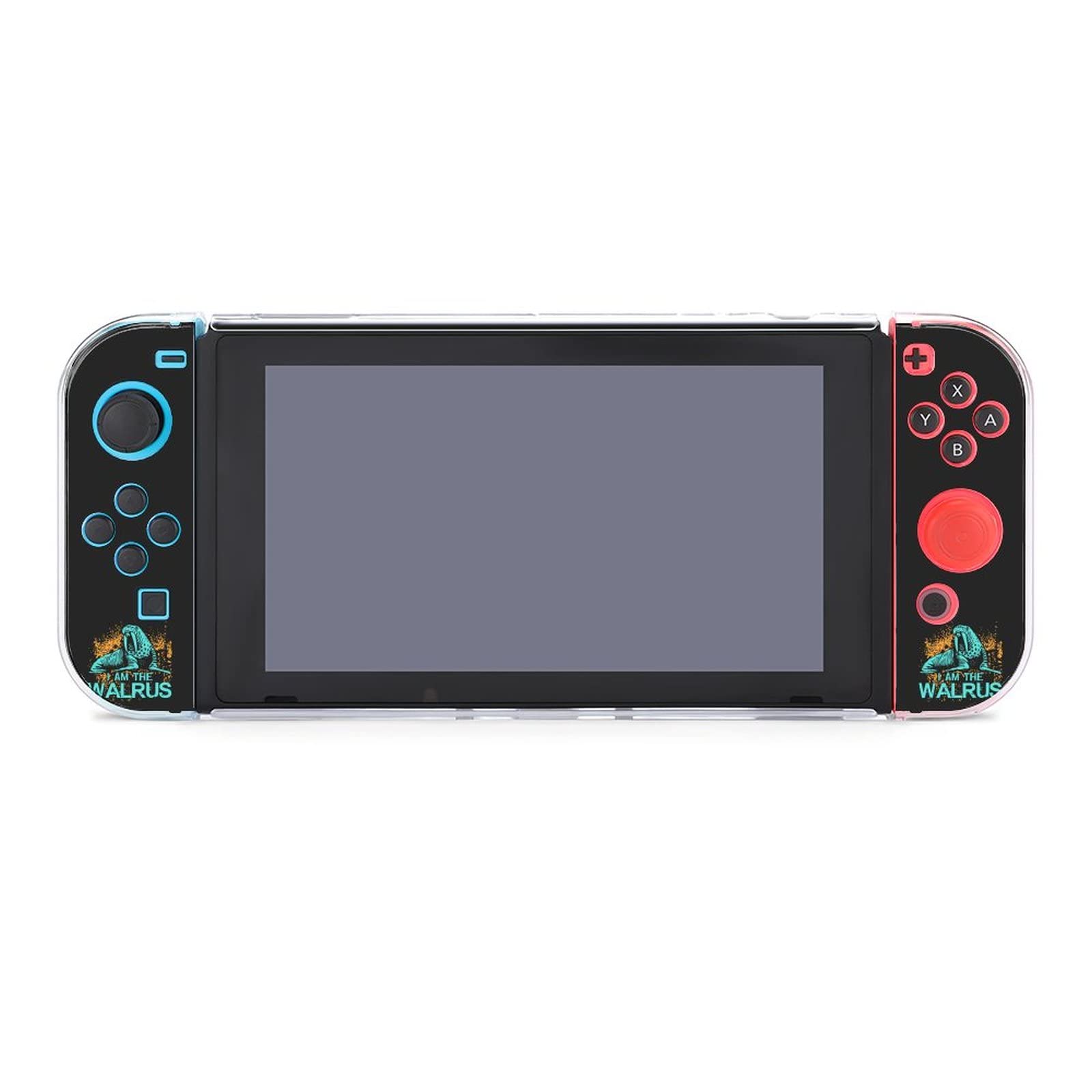 Sedated Green 'I Am The Walrus' Print Nintendo Switch Case - Cute PC Cover Shell & Protector for Nintendo Switch Console - Perfect for Gaming, Travel & Home Entertainment