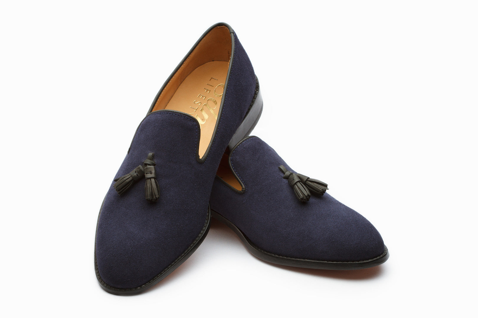 Stylish Navy Suede Tassel Loafers for Women - Comfortable Slip-On Dress Shoes for Office, Casual Outfits & Special Occasions