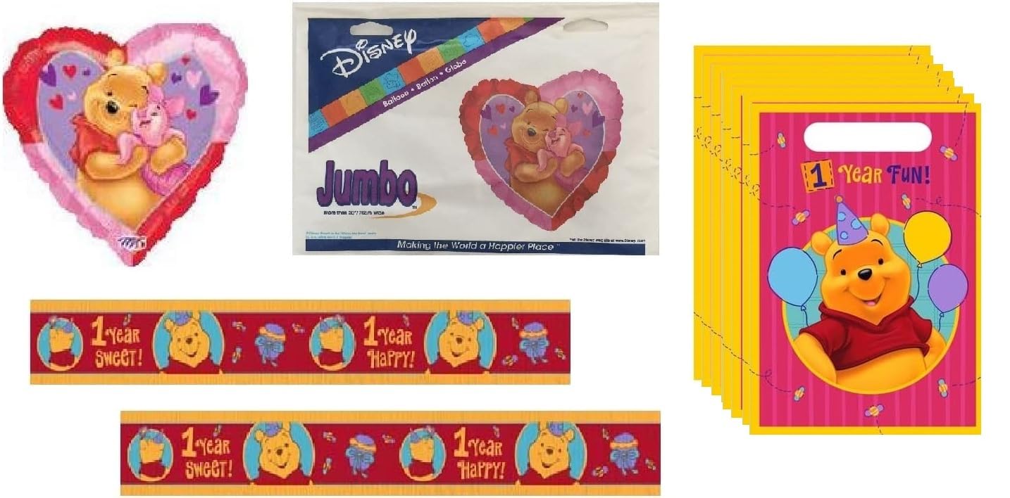 Winnie the Pooh 1st Birthday Party Decorations Set - 30