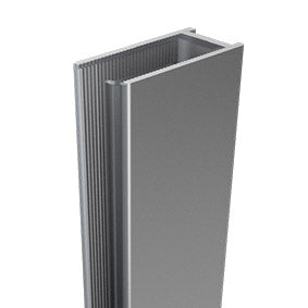 Premium Satin Chrome Frameless Shower Screen Panel with Radius Corner & Extended Dry Glaze U-Channels - Perfect for Modern Bathroom Renovations and Spa-Like Showers
