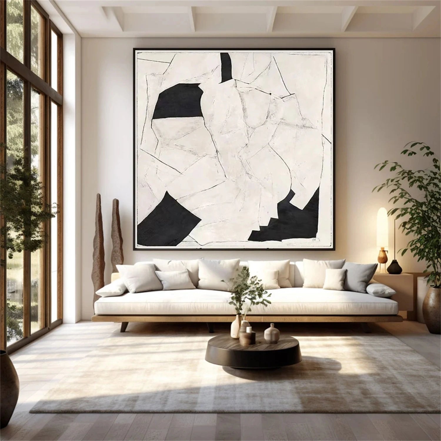 Abstract Tranquility Wall Art Canvas Print - Modern Home Decor for Living Room, Bedroom & Office #WS220 | Calming Abstract Painting for Meditation Spaces & Relaxation Areas