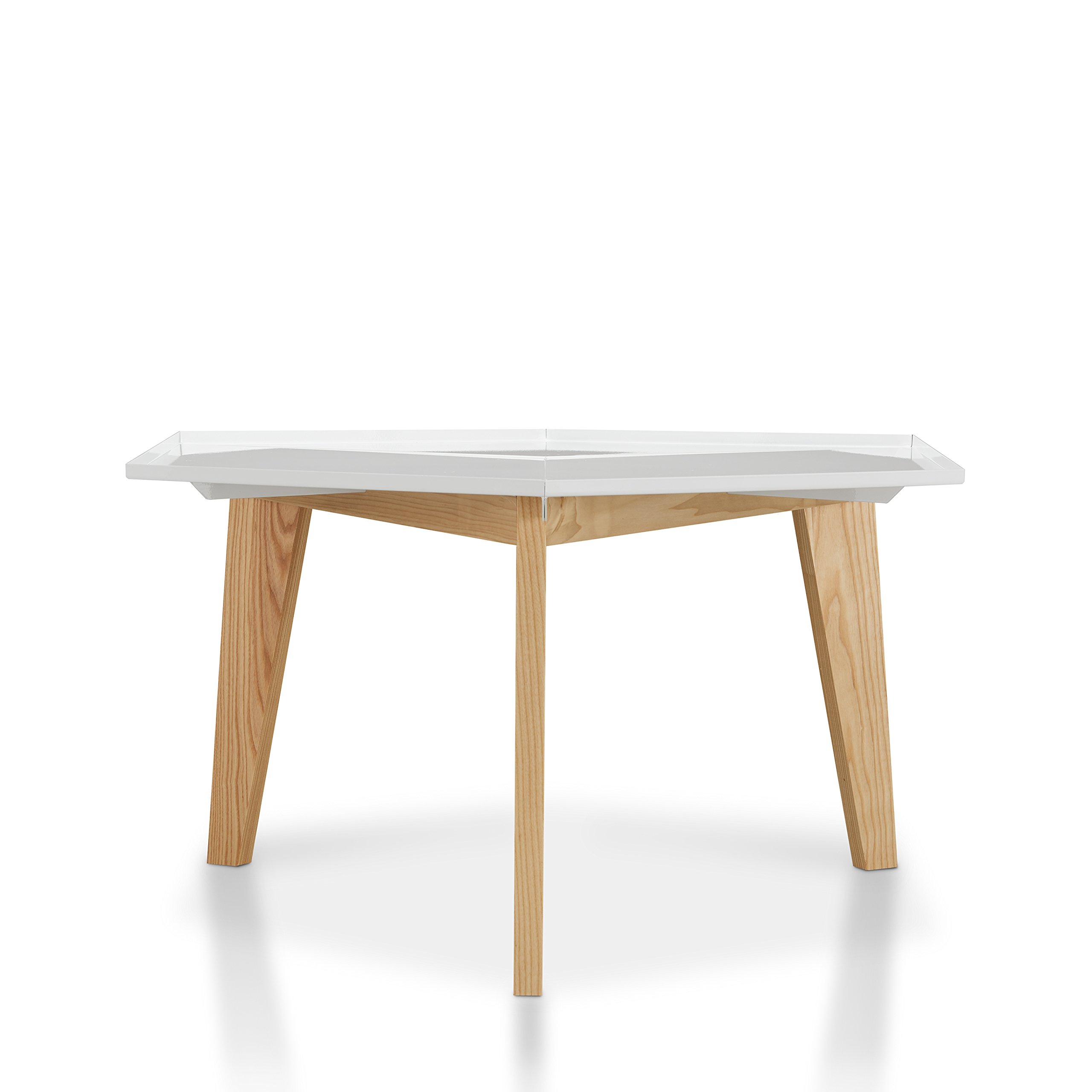 Modern White Adom Coffee Table for Living Room - 24/7 Shop at Home - Perfect for Family Gatherings & Relaxing with Coffee
