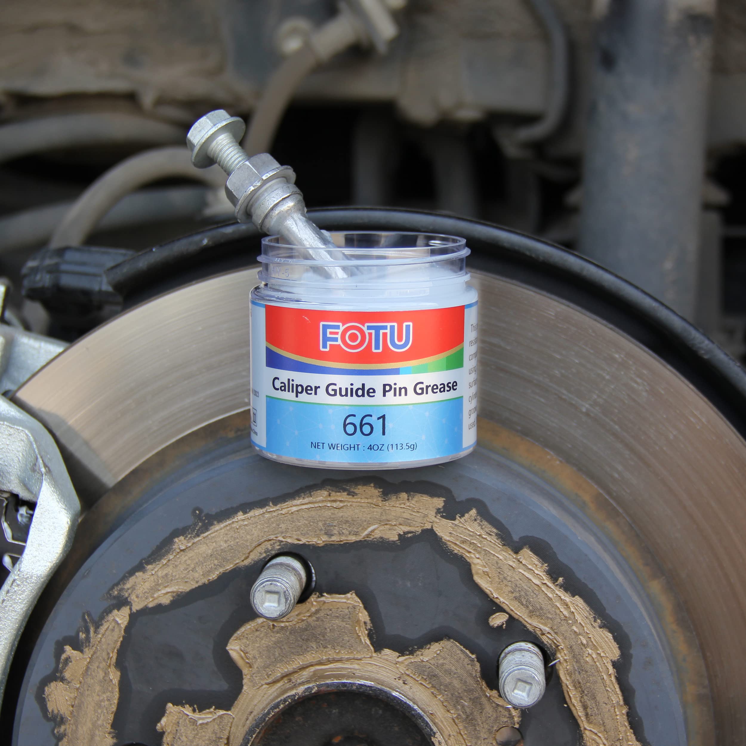 High-Temperature Brake Caliper Grease - FOTU 661 Guide Pin Lubricant for Smooth Braking | Long-Lasting, Vehicle-Compatible | Ideal for Car Maintenance & DIY Brake Repairs