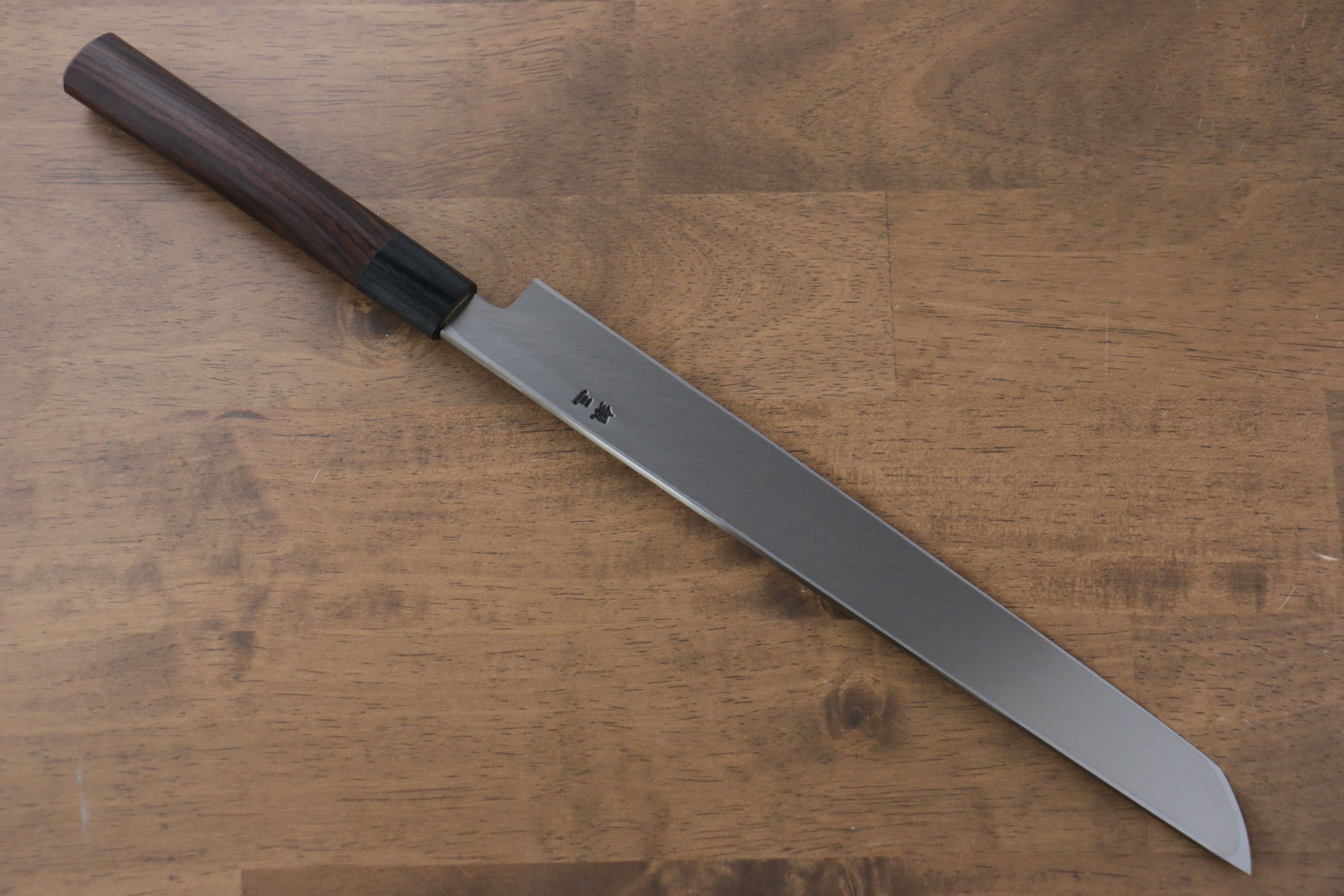 Premium Jikko Silver Steel No.3 Sakimaru Yanagiba 270mm Japanese Sushi Knife with Ebony Wood Handle - Perfect for Sushi Chefs & Professional Kitchen Use