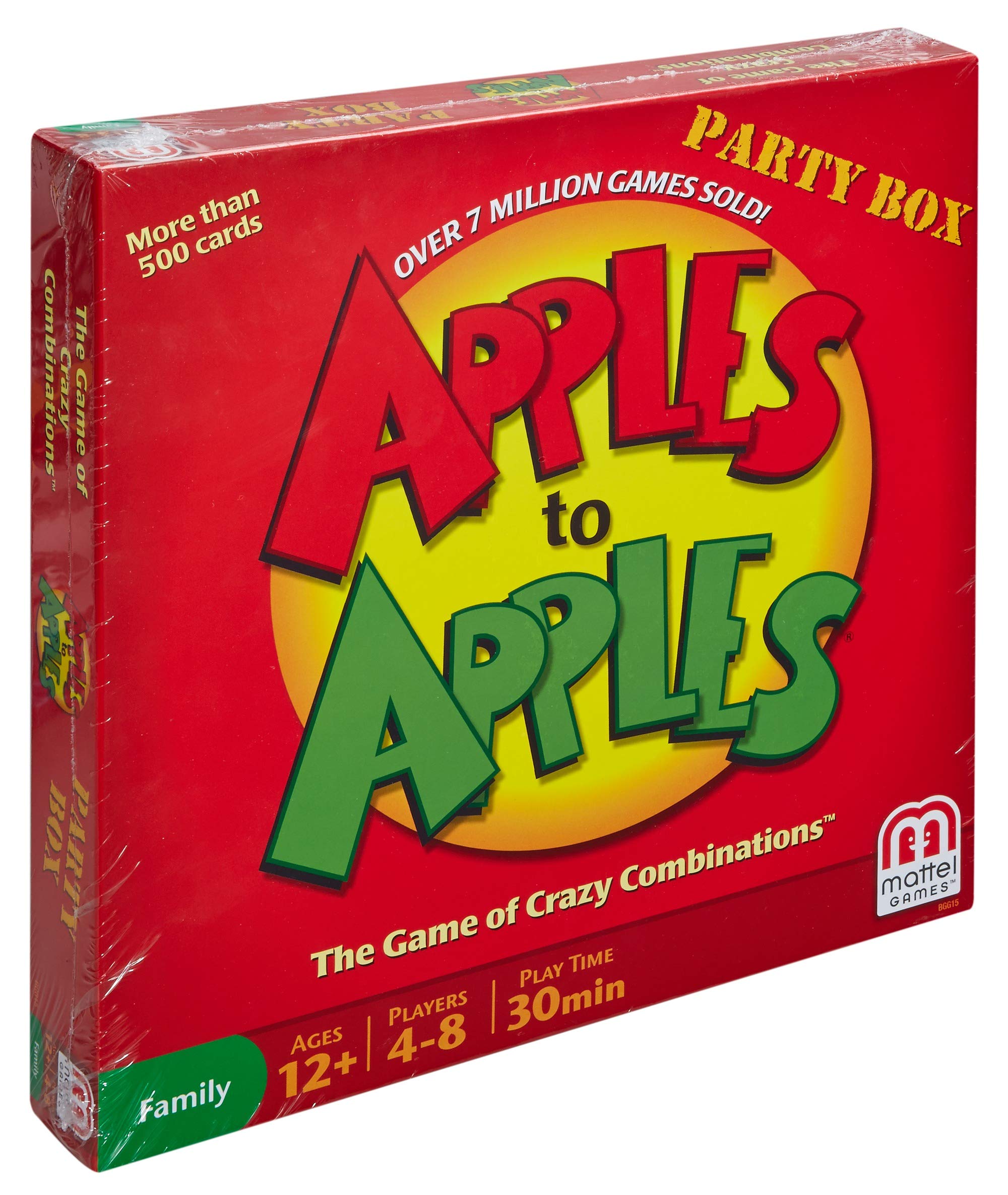 Mattel Games Apples to Apples Party in a Box - Family Card Game with 500+ Cards for Game Nights, Parties, and Family Gatherings