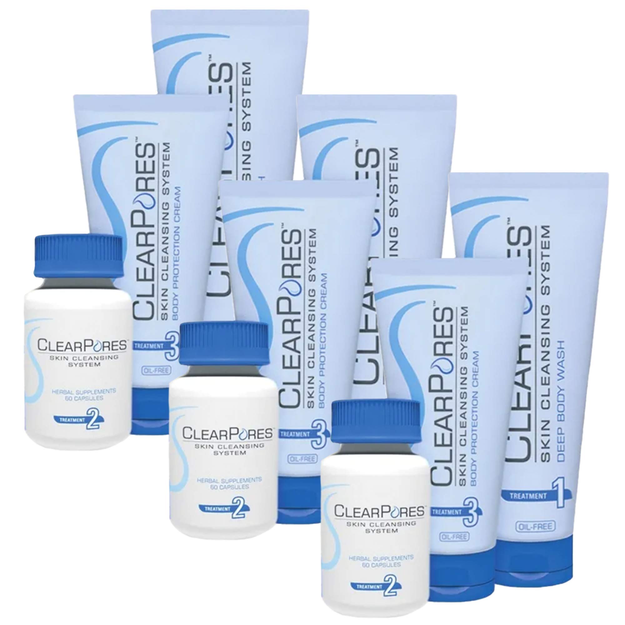 ClearPores 3-Month Body Acne Treatment System - Deep Cleansing for Back, Chest & Shoulder Acne | Dermatologist Recommended for Teens & Adults