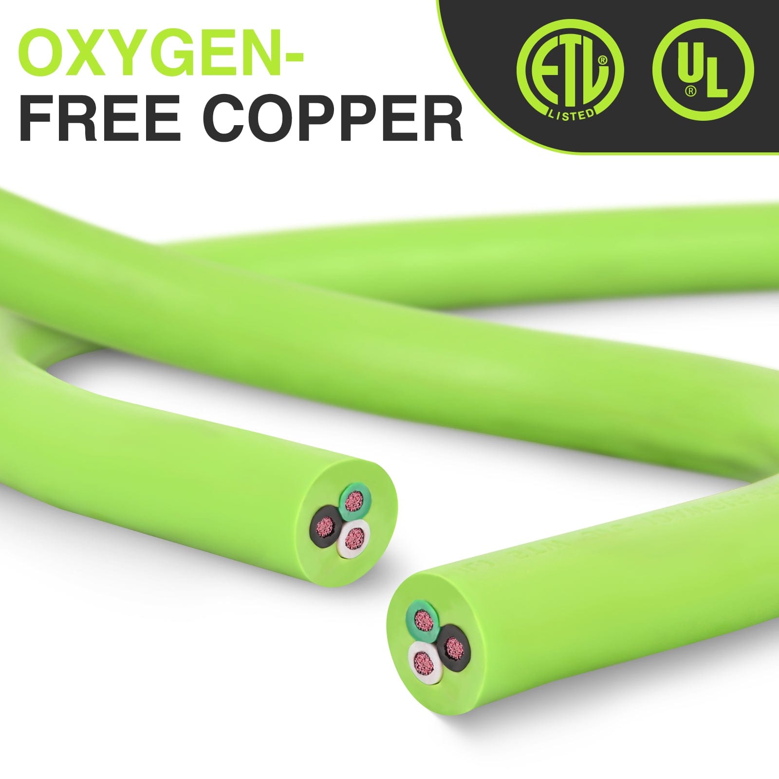 30 Amp 15FT RV EV Extension Cord - Heavy Duty Outdoor Power Cord, Bright Green - Perfect for Camping, RV Trips & Electric Vehicle Charging