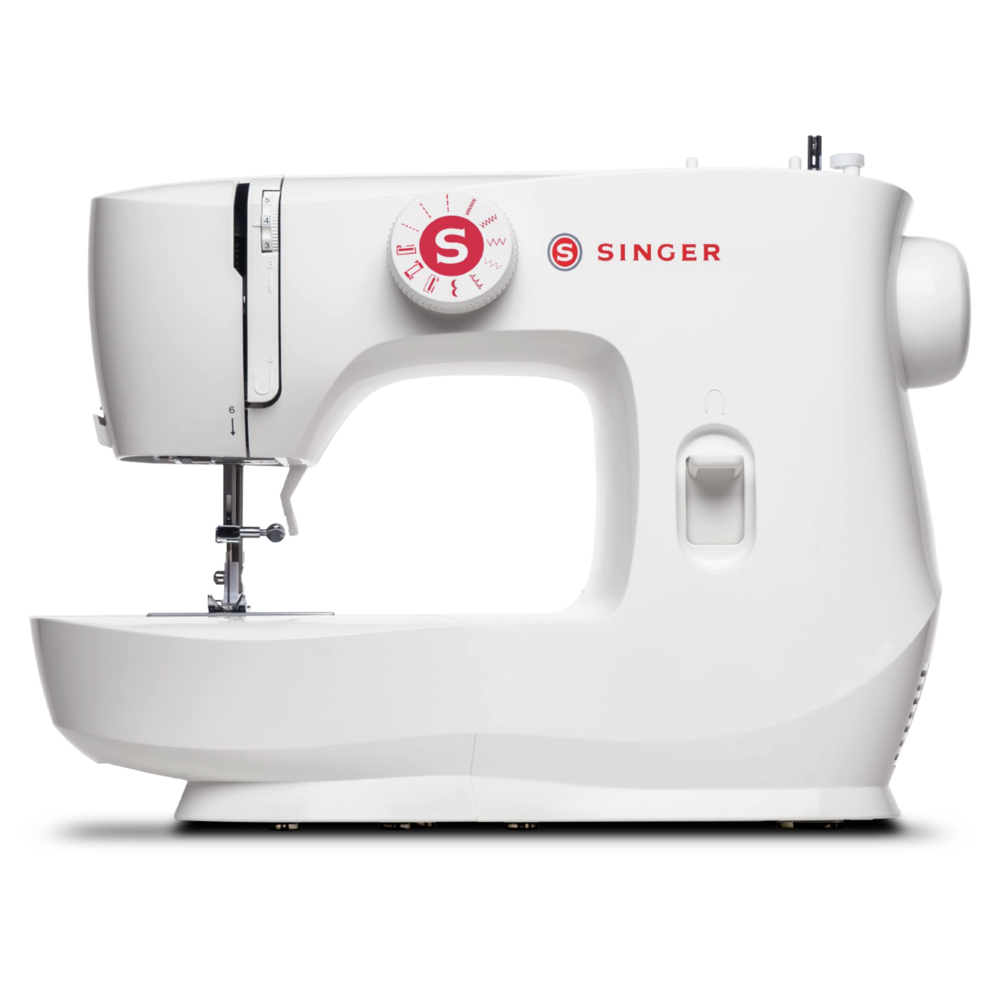 SINGER MX60 Lightweight Portable Sewing Machine with 57 Stitch Applications, LED Light & Foot Pedal | Complete Accessory Kit & 4-step Buttonhole | Perfect for Home Sewing, Quilting, Dressmaking & DIY Crafts | Beginner Friendly Sewing Machine for Mending & Alterations