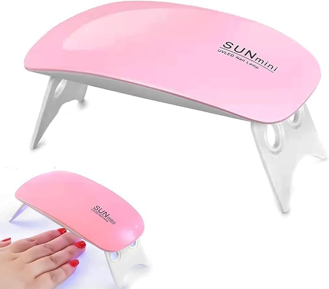 Portable Mini LED Nail Lamp with 2 Timers (45S/60S) - USB Rechargeable Gel Polish Dryer for Professional & Home Manicures - Fast Curing for Gel Nails, Acrylics & Shellac - Perfect for Salons, Travel & DIY Nail Care (Multi-Color)