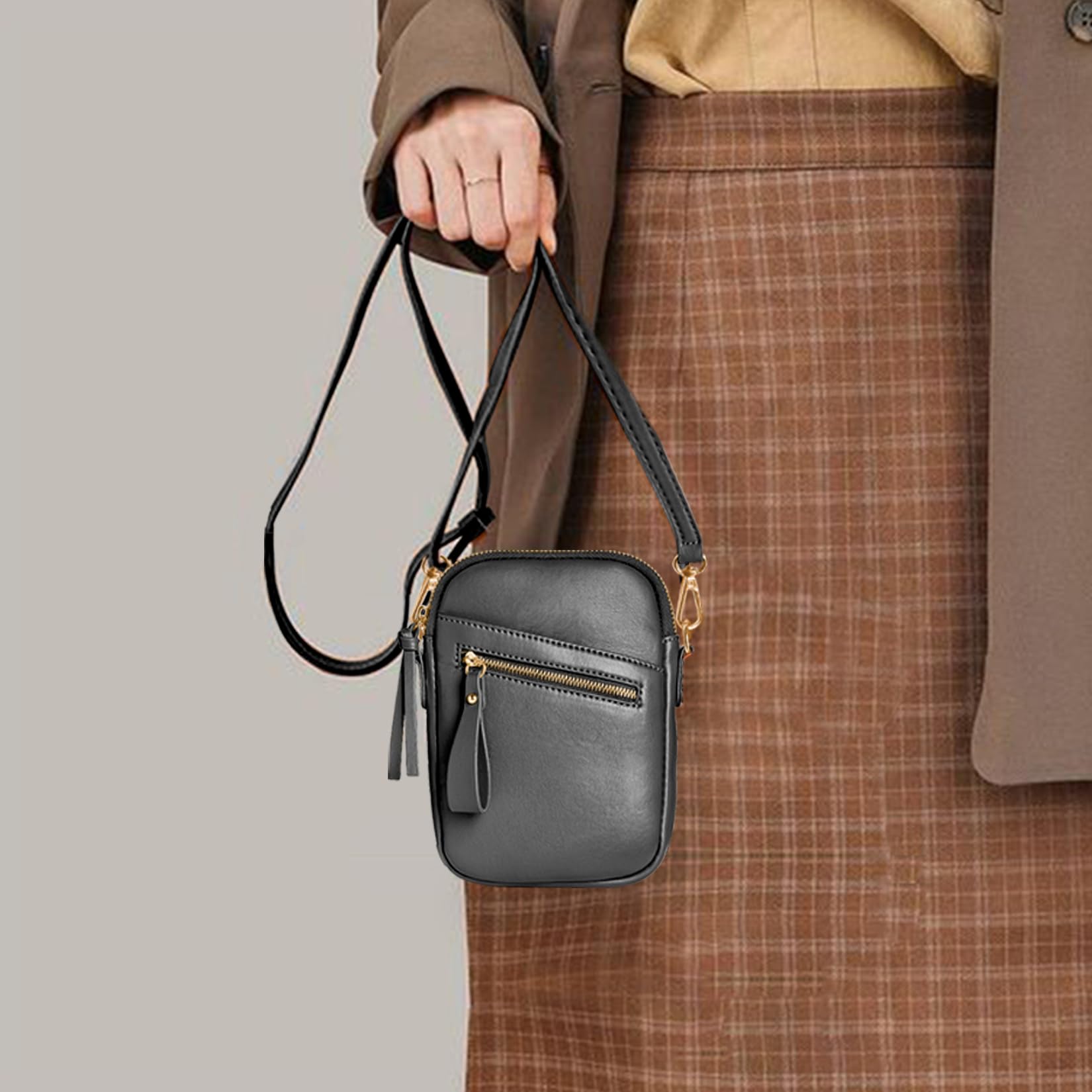 Stylish M-Plateau Crossbody Bags for Women & Men - Adjustable Strap Small Phone Purse - Perfect for Travel, Shopping & Everyday Use