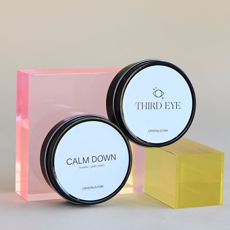 Calm Down Third Eye Candle Duo - Aromatherapy Soy Wax Candles for Meditation, Relaxation & Stress Relief - Perfect for Yoga, Spa & Home Decor