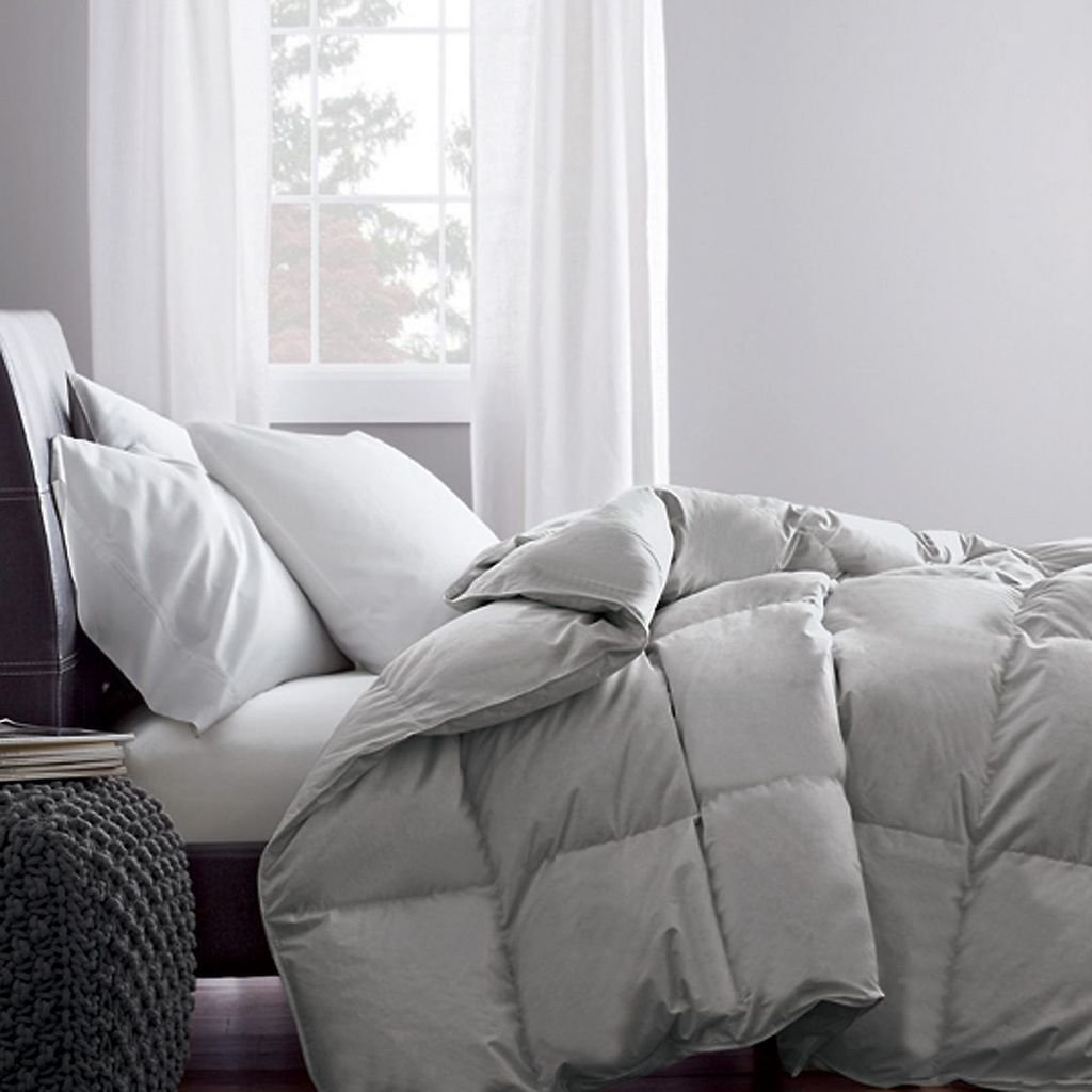 Luxury 1100 Thread Count 200 GSM Egyptian Cotton Comforter Set - 1 Comforter + 4 Piece Sheet Set, Queen/King Size, Silver Grey - Soft & Breathable for All-Season Comfort - Perfect for Master Bedroom, Guest Room & Hotel Use