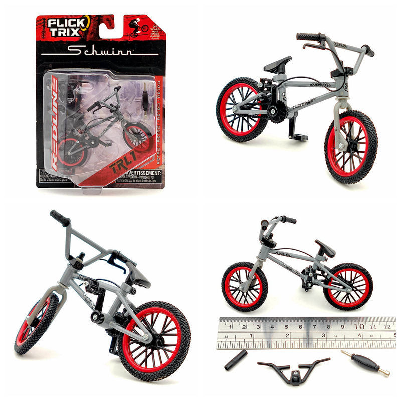 Premium FLICK TRIX Miniature BMX Finger Bike - Diecast Metal DeathTrap Bicycle Toy for Kids & Adults - Perfect for Office Desk, Stress Relief & Collectible Gift