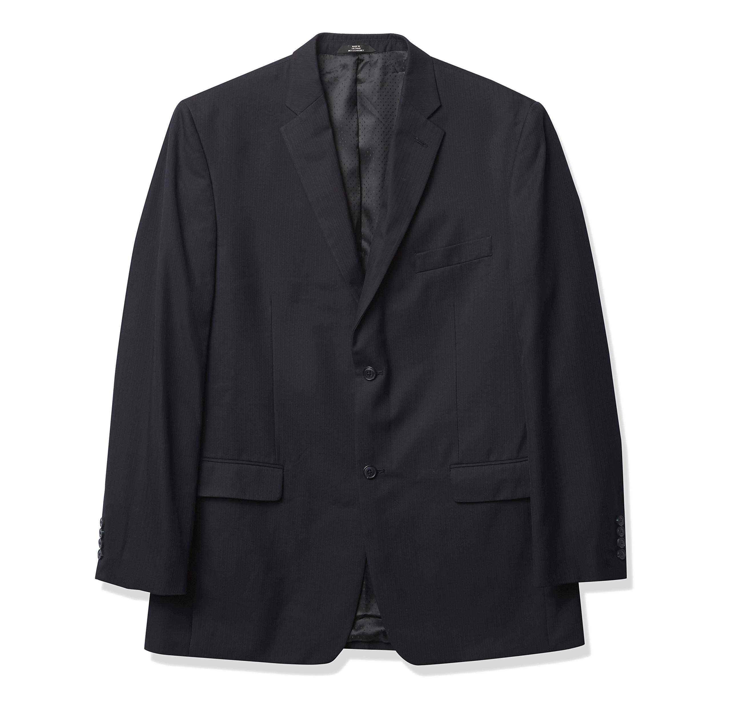 Haggar Men's Big & Tall Herringbone Two-Button Suit Jacket - Formal Blazer for Business, Weddings & Special Occasions