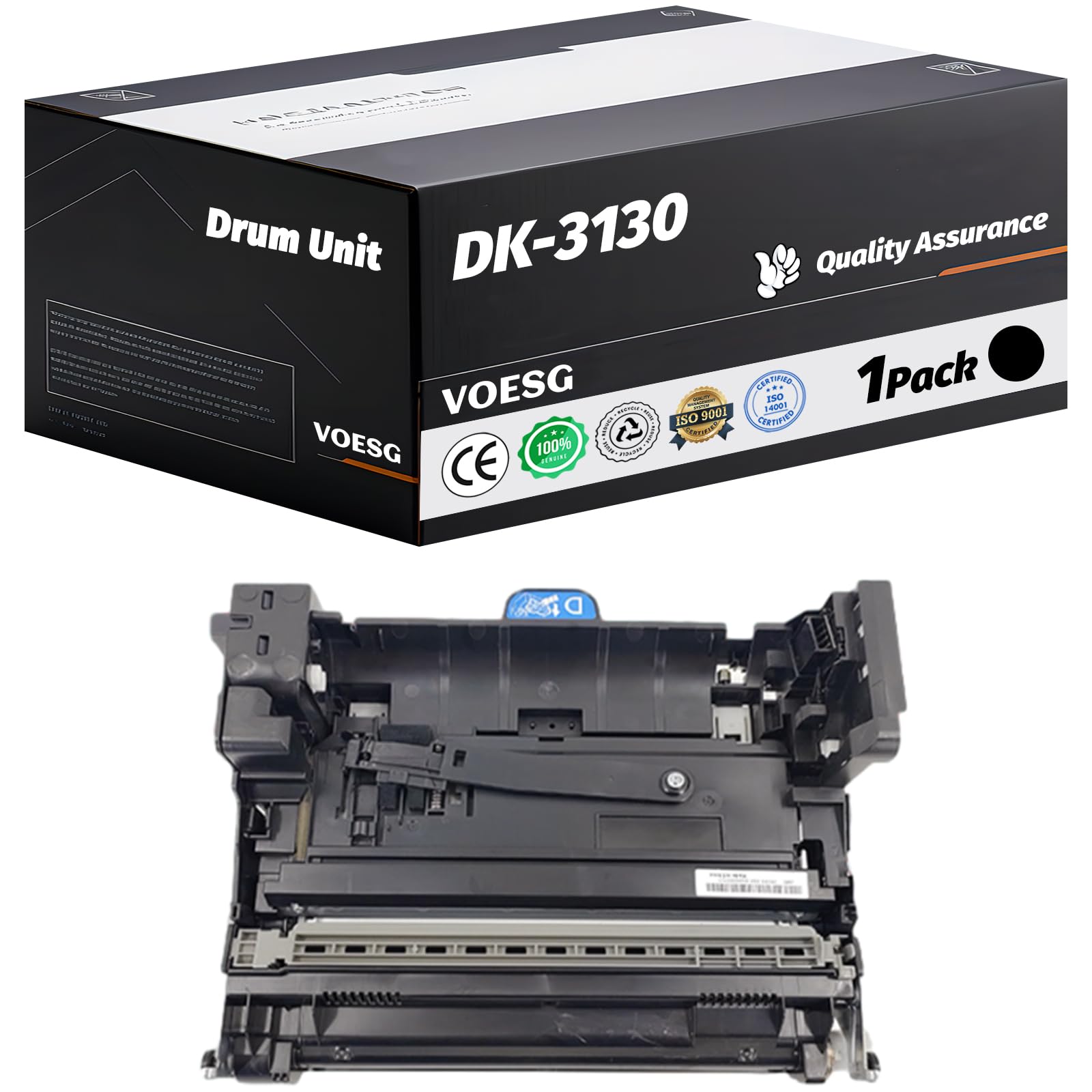 Kyocera DK-3130 Drum Unit - Compatible with Kyocera ECOSYS M3550idn M3560idn & FS-4100DN FS-4200DN FS-4300DN Printers - High Yield 160,000 Pages - OEM Replacement Toner Cartridge with Chip - Ideal for Office & High-Volume Printing Needs (Black)