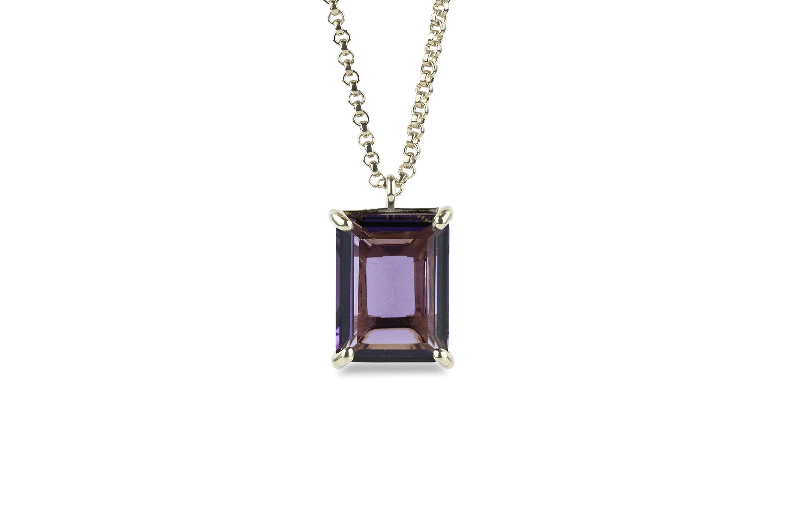 14K Gold Amethyst Pendant Necklace for Women | Elegant Anemone Jewelry | Custom Gemstone Necklace Gift for Christmas, Birthday, Anniversary & Mother's Day | Perfect for Date Nights, Office Wear & Special Occasions