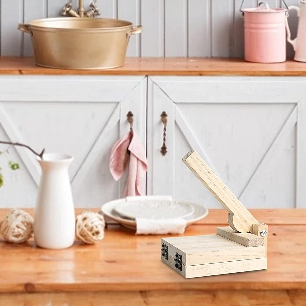 Premium Wooden Tortilla Press - Handmade Roti & Dumpling Maker for Authentic Mexican & Indian Cuisine | Durable Kitchen Pressing Tool for Homemade Flatbreads, Wraps & Empanadas | Perfect for Taco Nights & Family Cooking