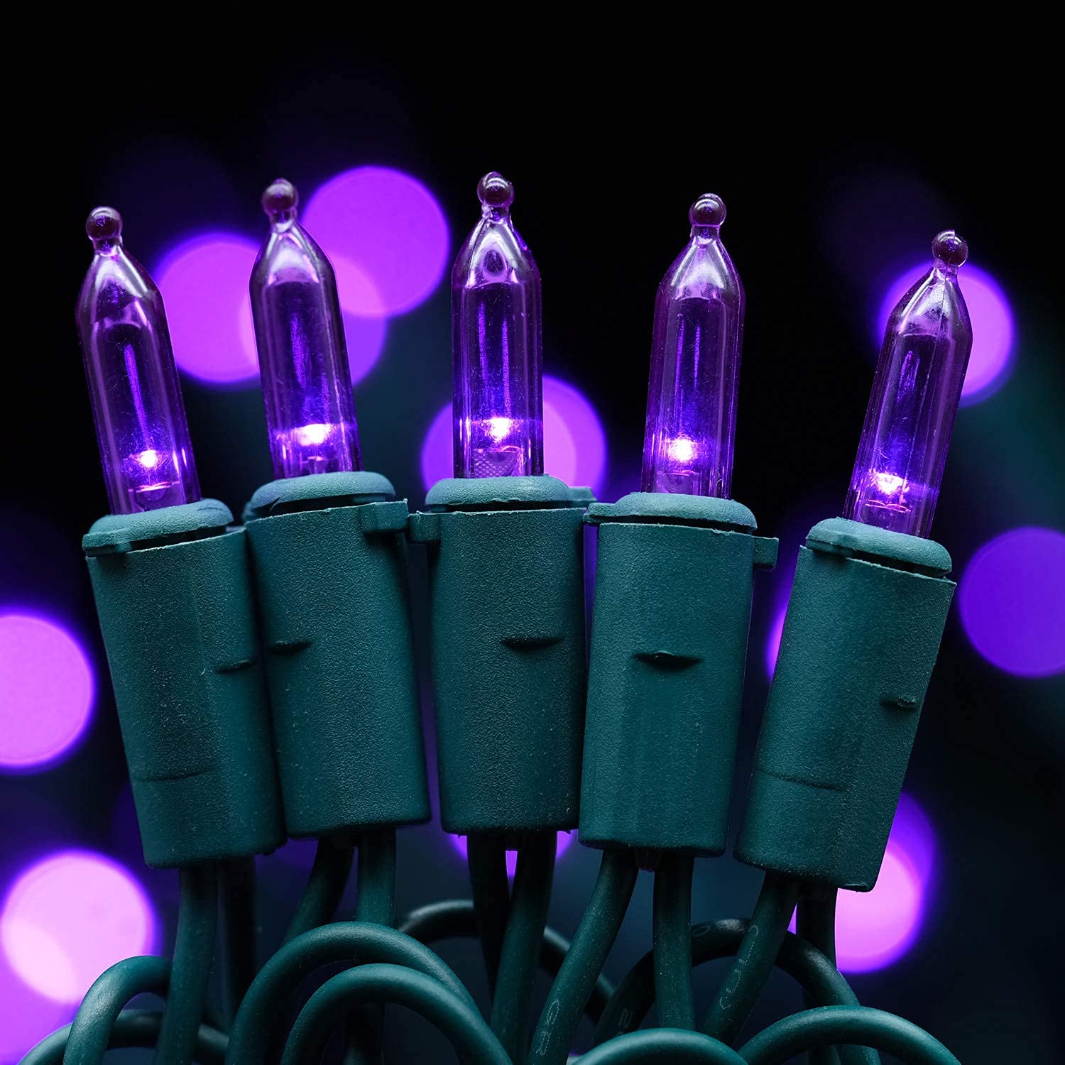 200 Count Purple LED Christmas Lights - 66 ft Green Wire, UL Certified Commercial Grade Holiday String Lights for Indoor & Outdoor Decor - Perfect for Christmas Trees, Parties, and Home Decoration