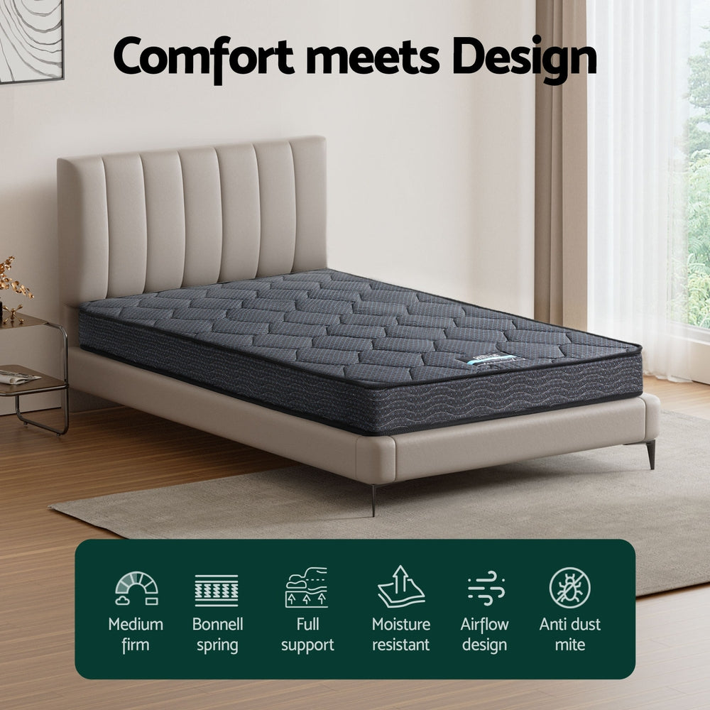 16cm Giselle Bonnell Spring Mattress - King Single Size for Ultimate Comfort | Perfect for Bedrooms, Guest Rooms & Dormitories