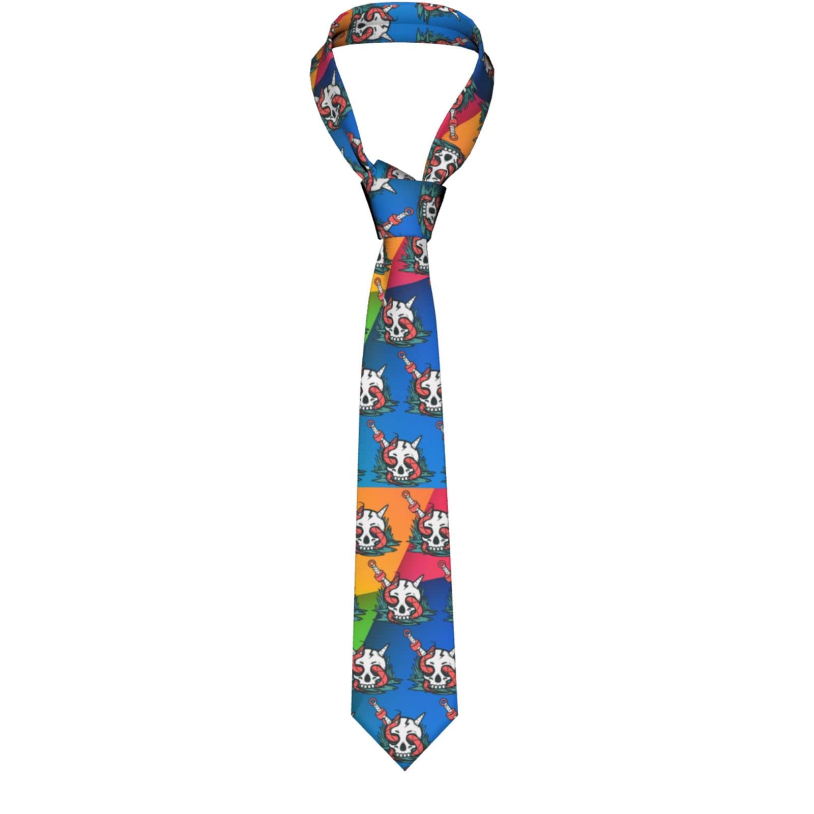 Easter Colored Ribbons Men's Necktie - Polyester Smooth Dress Tie for Boys & Men - Perfect for Suits, Weddings & Office Wear