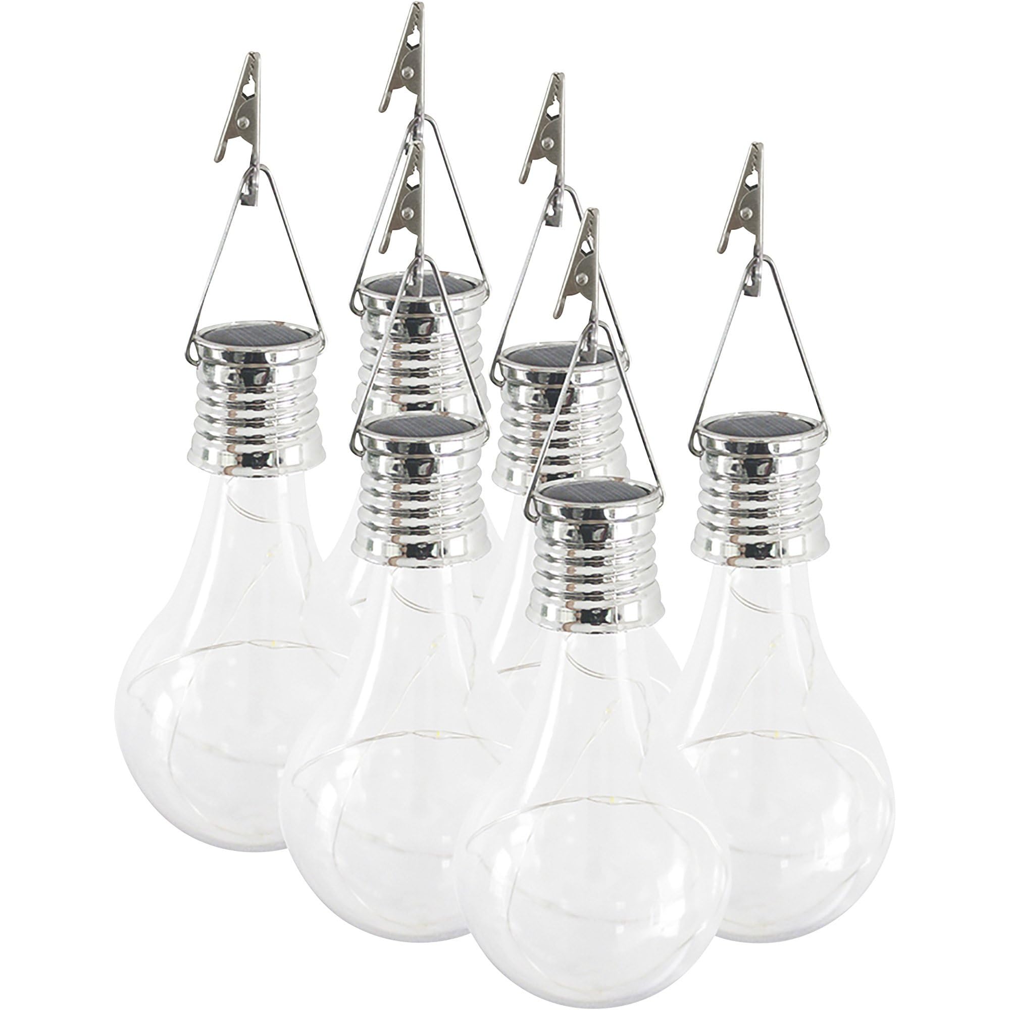 Nature Power 21906 Solar Powered Outdoor Clip Lights - Waterproof Clear LED Garden Lights for Fence, Deck, Pathway & Patio Decor